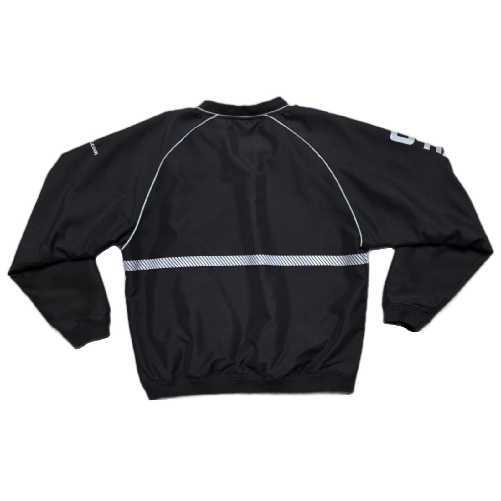 U-Haul Reflective Windbreaker Jacket Mens M Black Long Sleeve Pullover