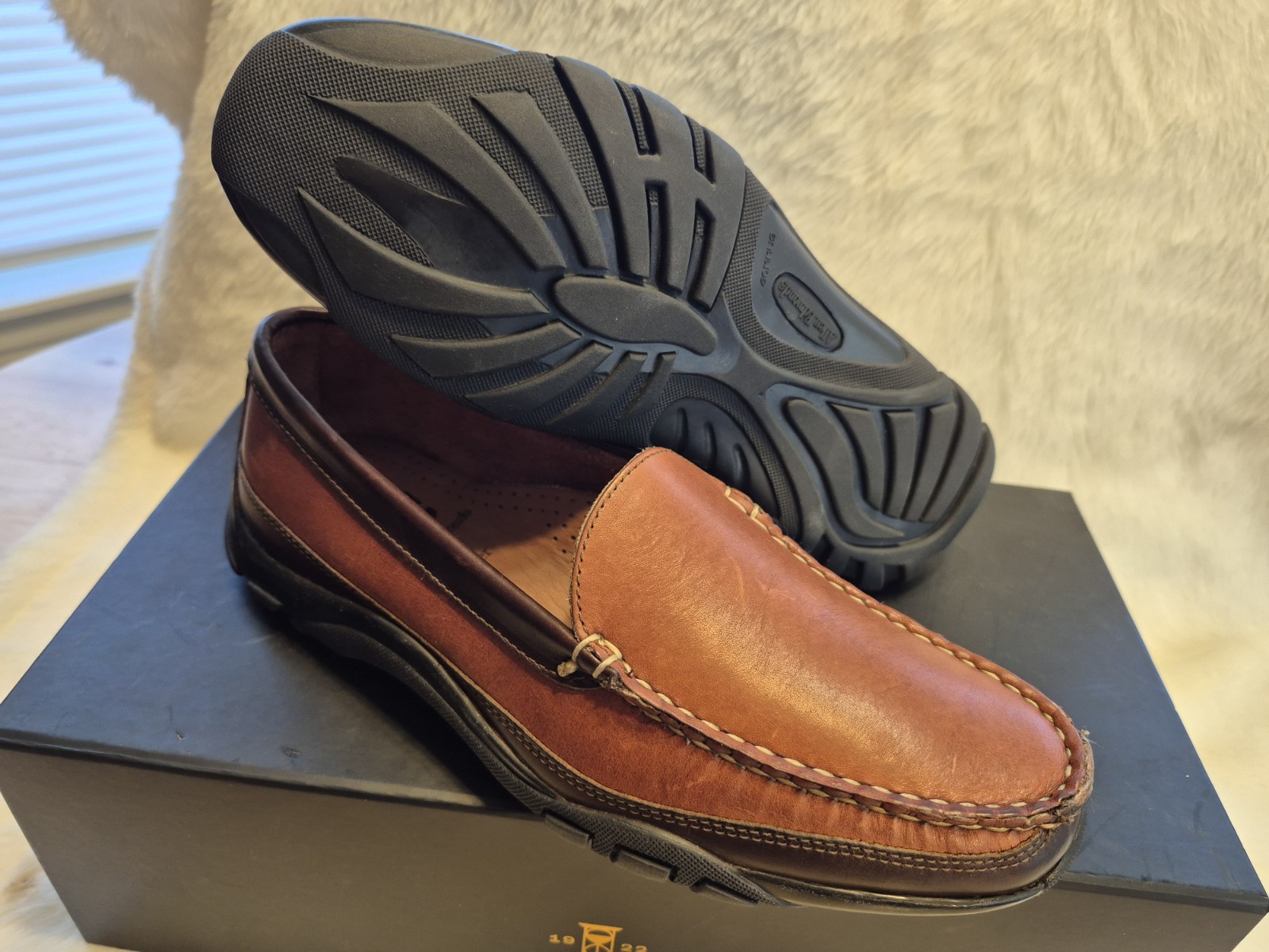 Allen Edmonds Boulder Size 6.5D Mens Brown Leather Slip On Shoes