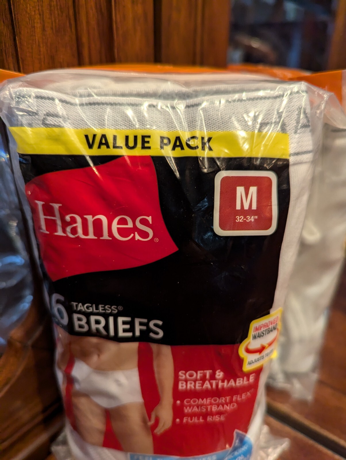 6 NWT Hanes Soft & Breathable Men’s Cool Comfort Wicking Cotton Briefs M 32-34