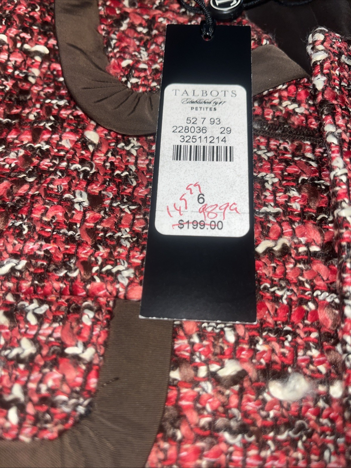 talbots tweed blazer
