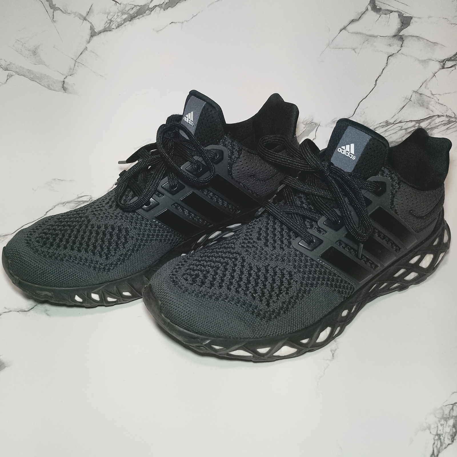 Adidas UltraBoost Web DNA GY4173 Triple Black Men’s Size 9 Running Shoes Boost