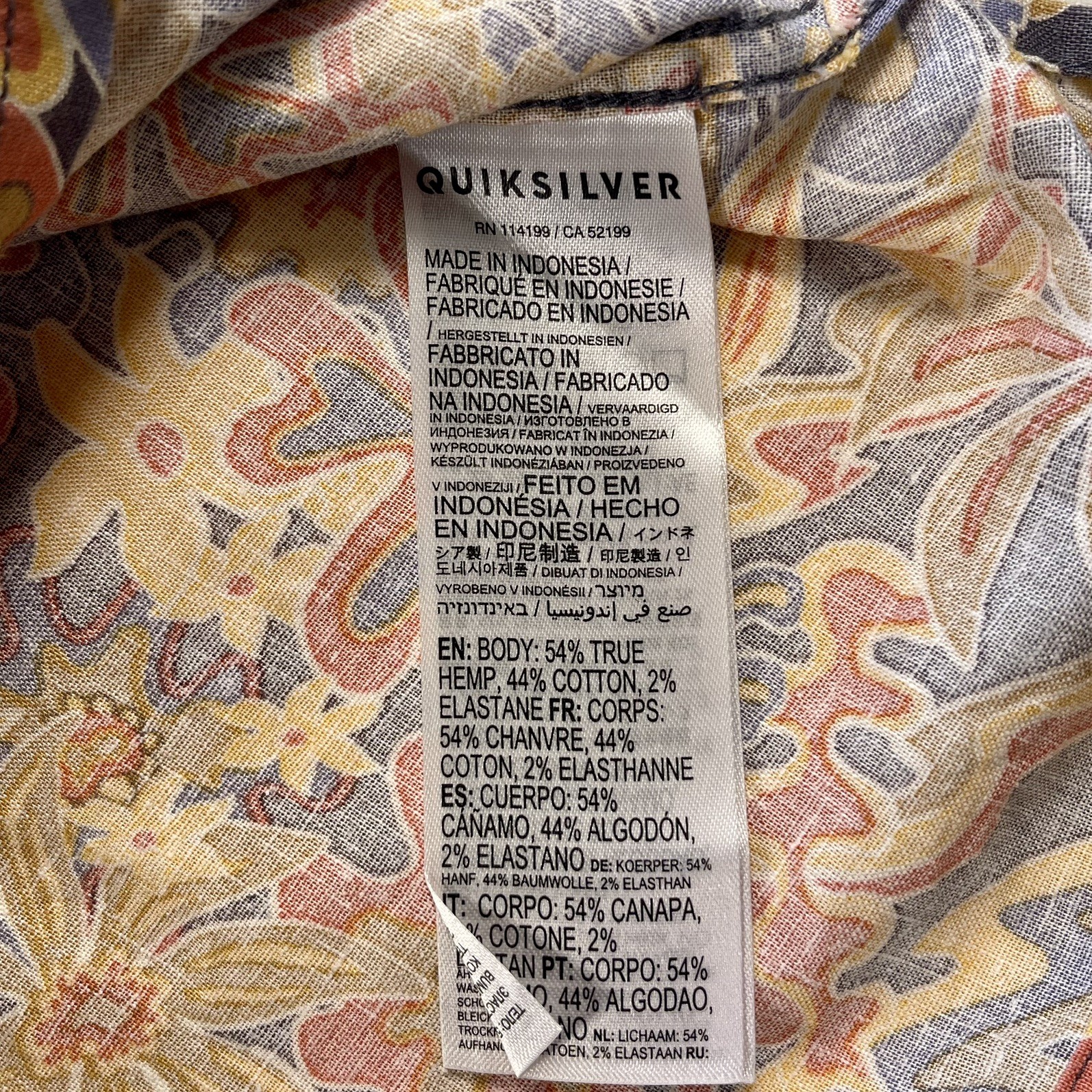 Quicksilver Men Vintage Y2K Surf Hawaii Button Up Short Sleeve Shirt Small