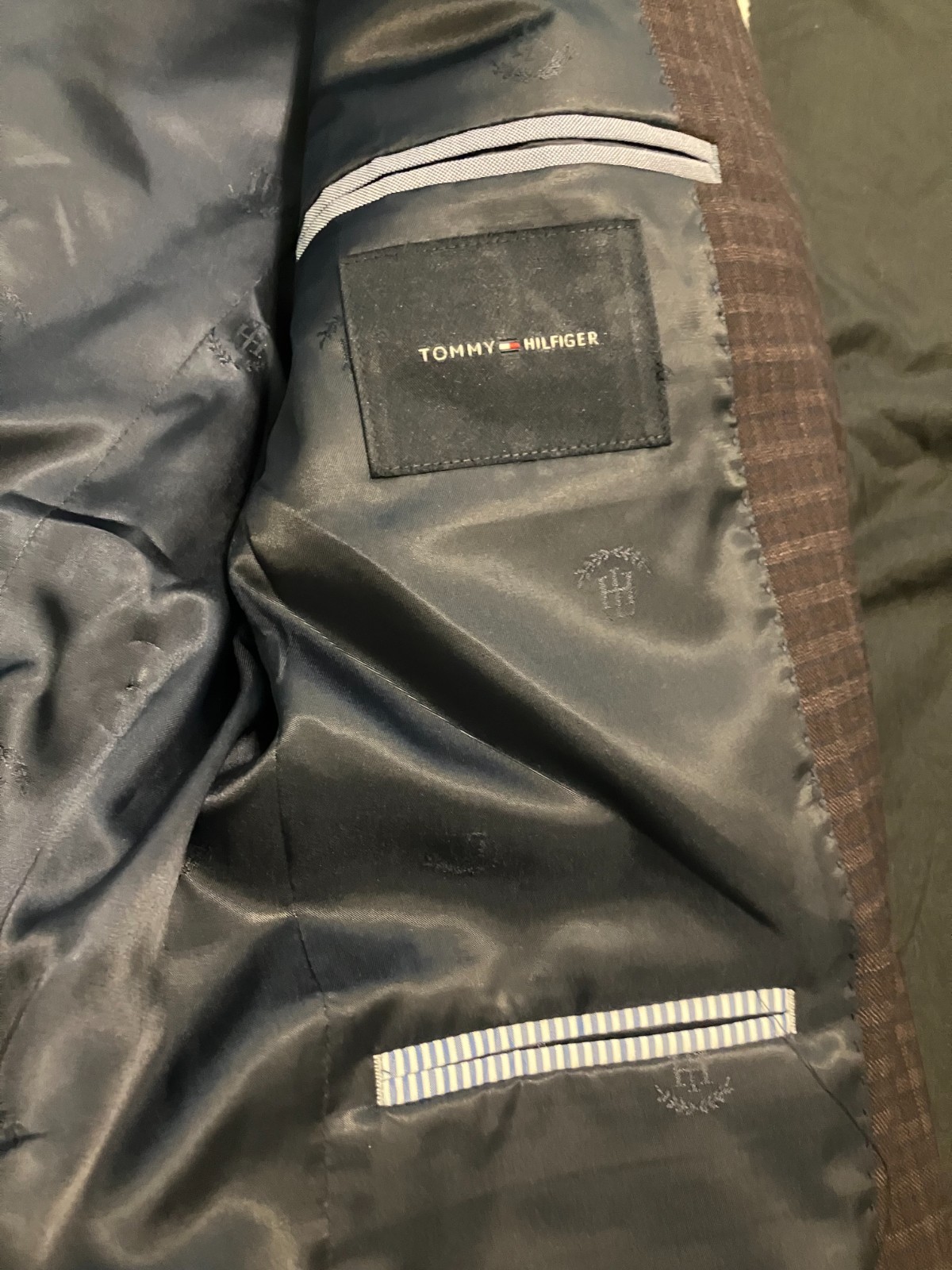 $295 Tommy Hilfiger Men’s 38S Check Modern-Fit Sport Coat Brand New With Tags