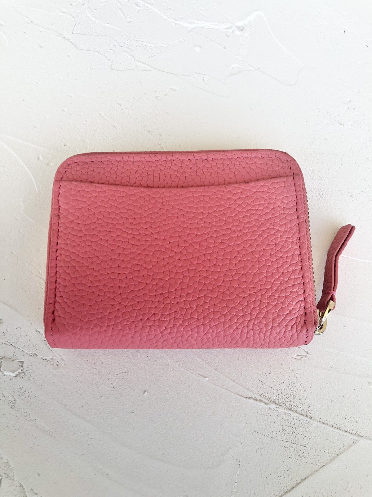 Maison de Sabre Zip Wallet Pink Pastel Card Coin Cash 3.9×2.8 In Mono 1982