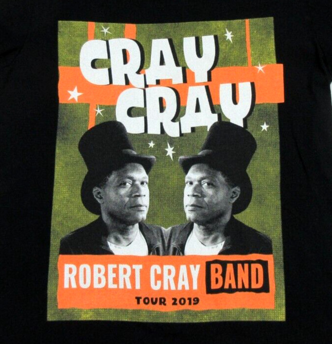 ROBERT CRAY BAND 2019 Concert Tour Date Shortsleeve Black Shirt Adult Mens Small