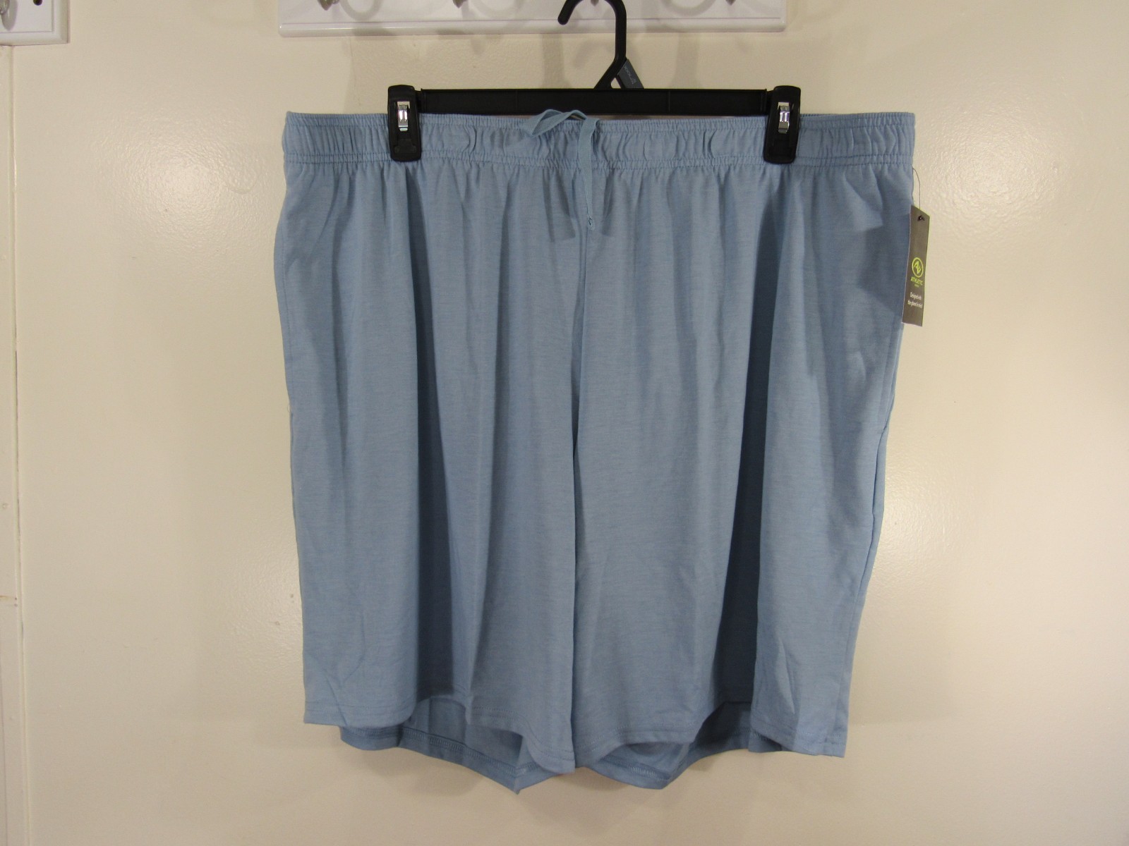 New Athletic Works Tri Blend Short Men Size 2XL 44 46 Blue Elastic Waist Pockets