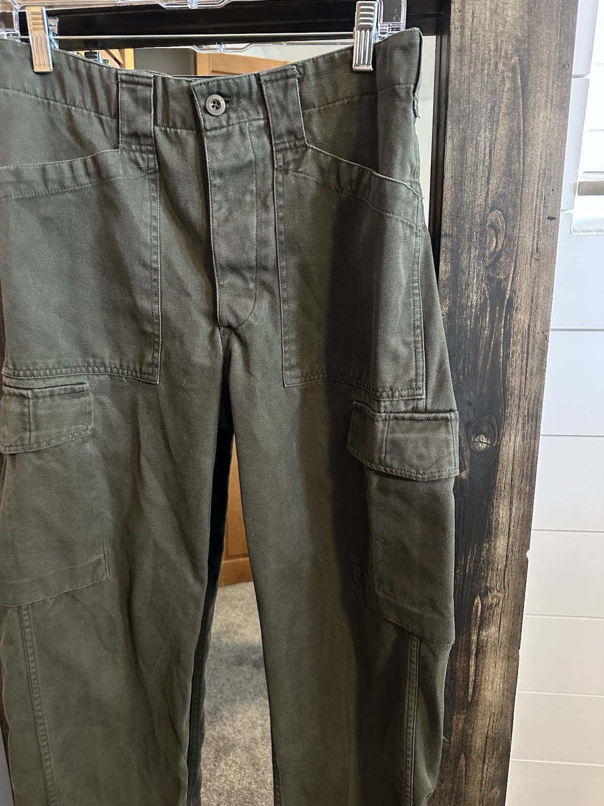 Vintage Slama Wien 2001 Olive Green Cargo Pants Military Utility Workwear sz 8