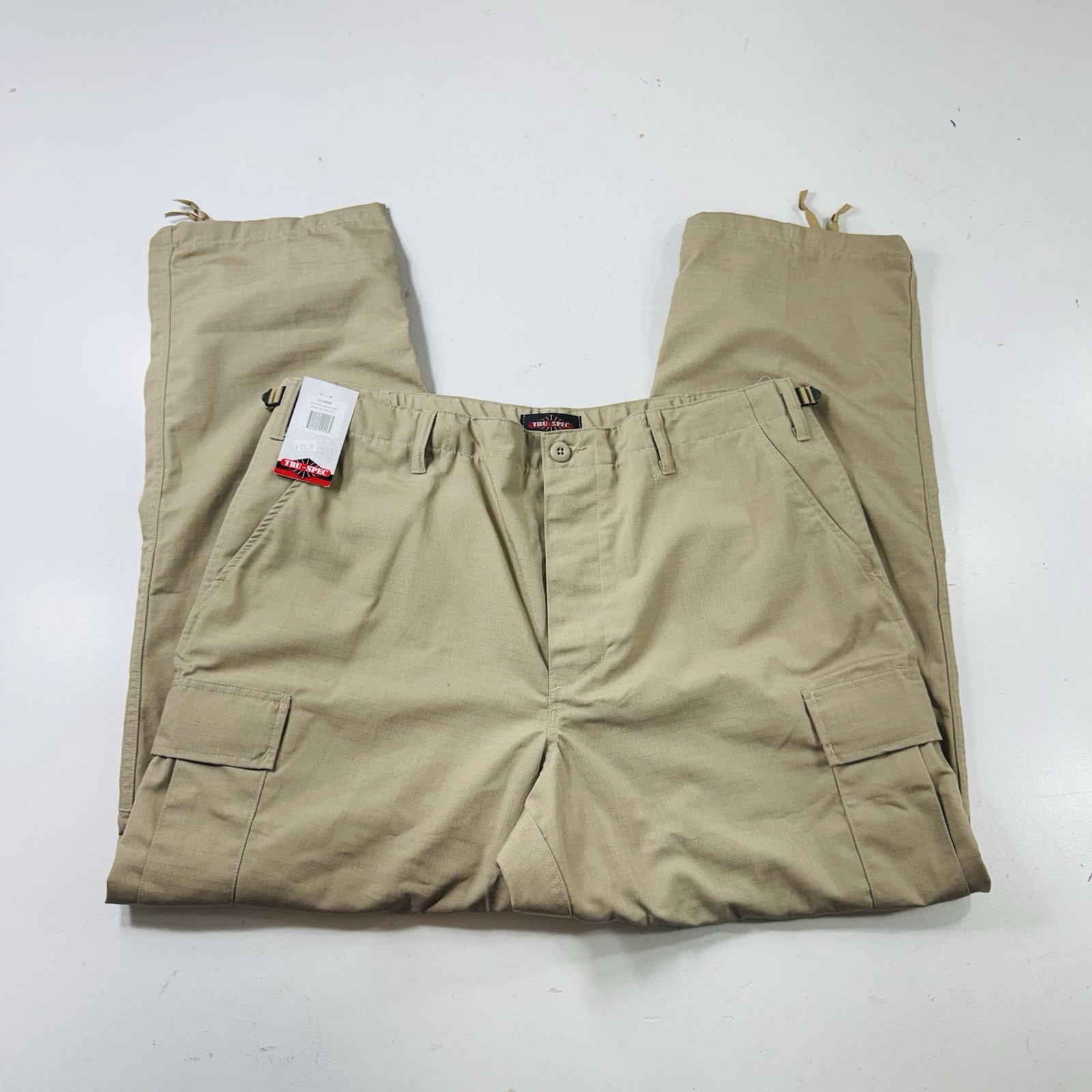 Tru Spec Tactical Cargo Pants Beige BDU Khakis Men’s Size XL Brand New