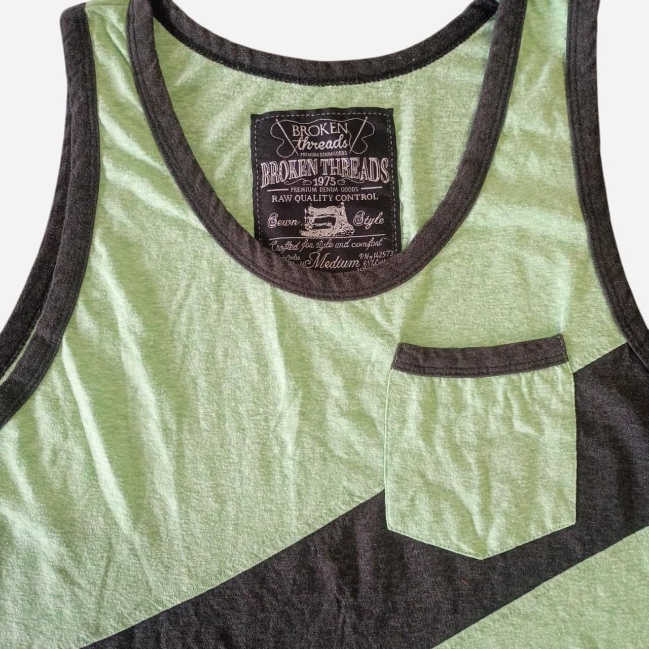 Broken Threads Premium Denim Goods Green Tank Top