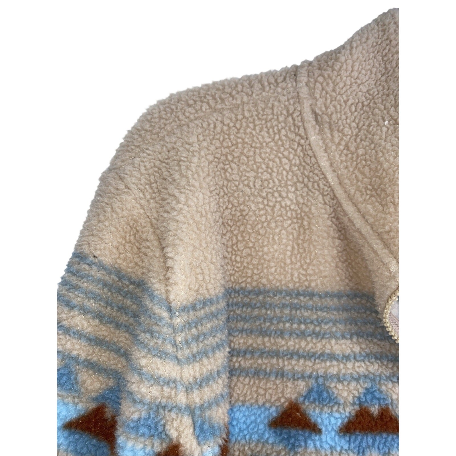 Sun + Stone Medium Men’s Sherpa Fleece Pullover 1/4 Zip Mock Neck Desert Bronze
