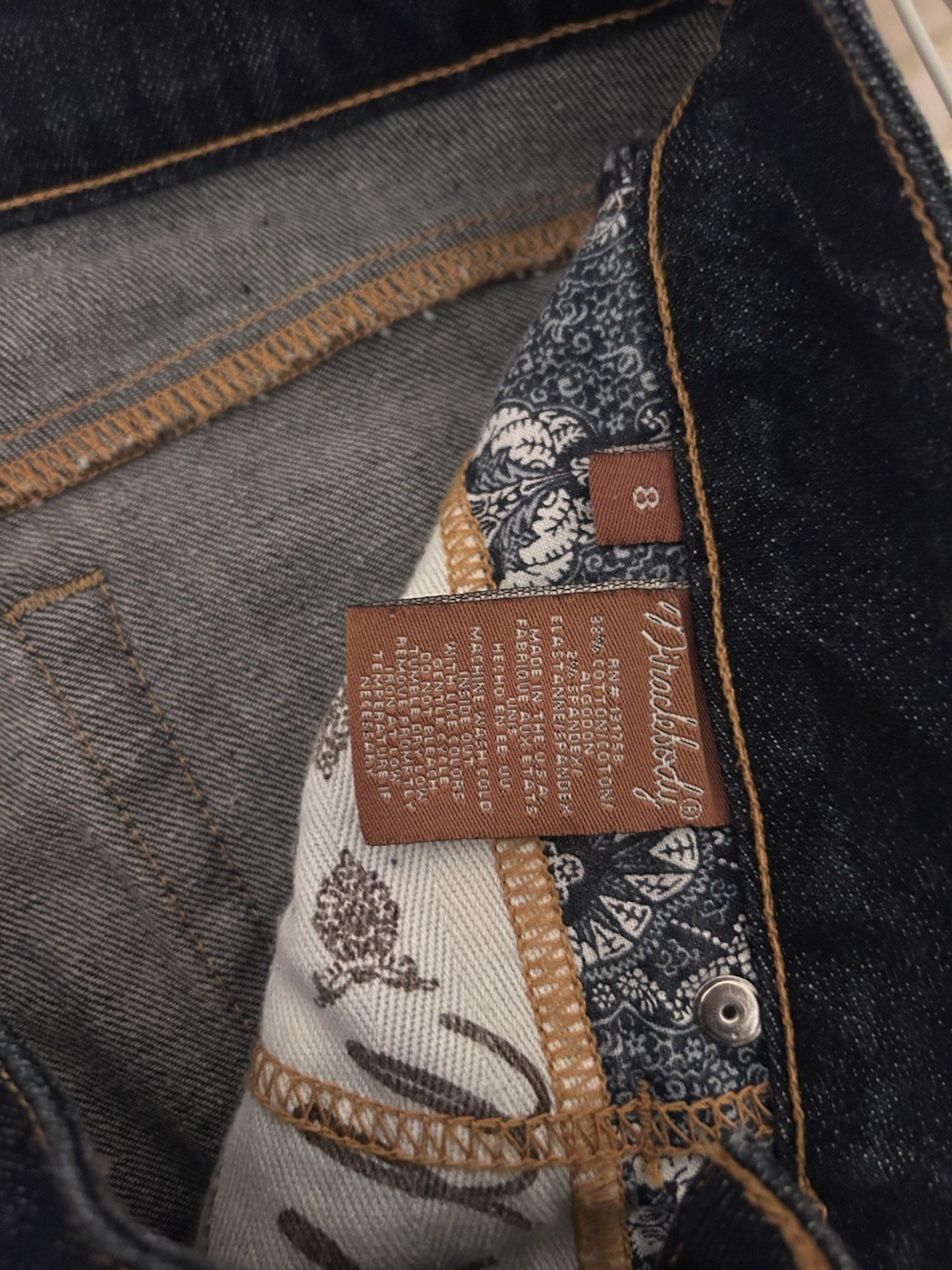 M. Rachbody dark indigo jeans, size 8