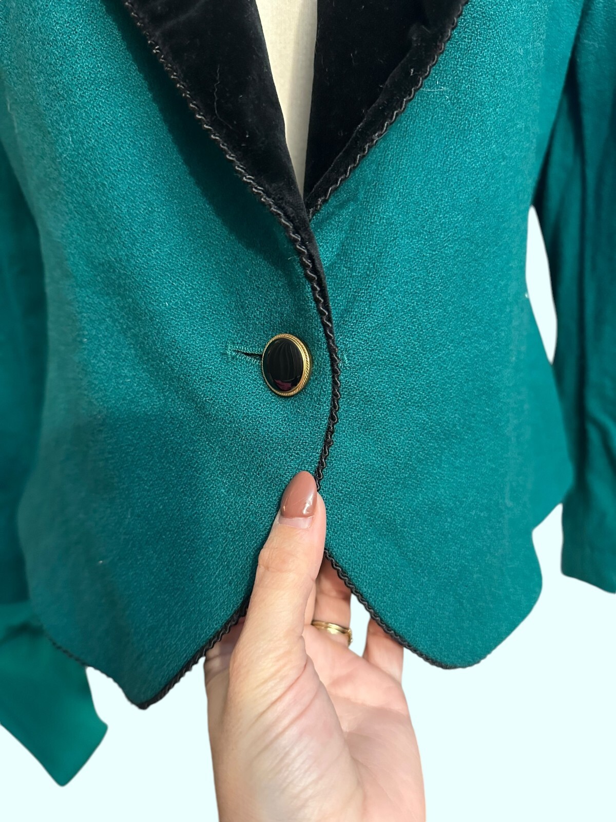 Vintage 100% Virgin Wool Made in Portland Academia Blazer Size Womens Petite L