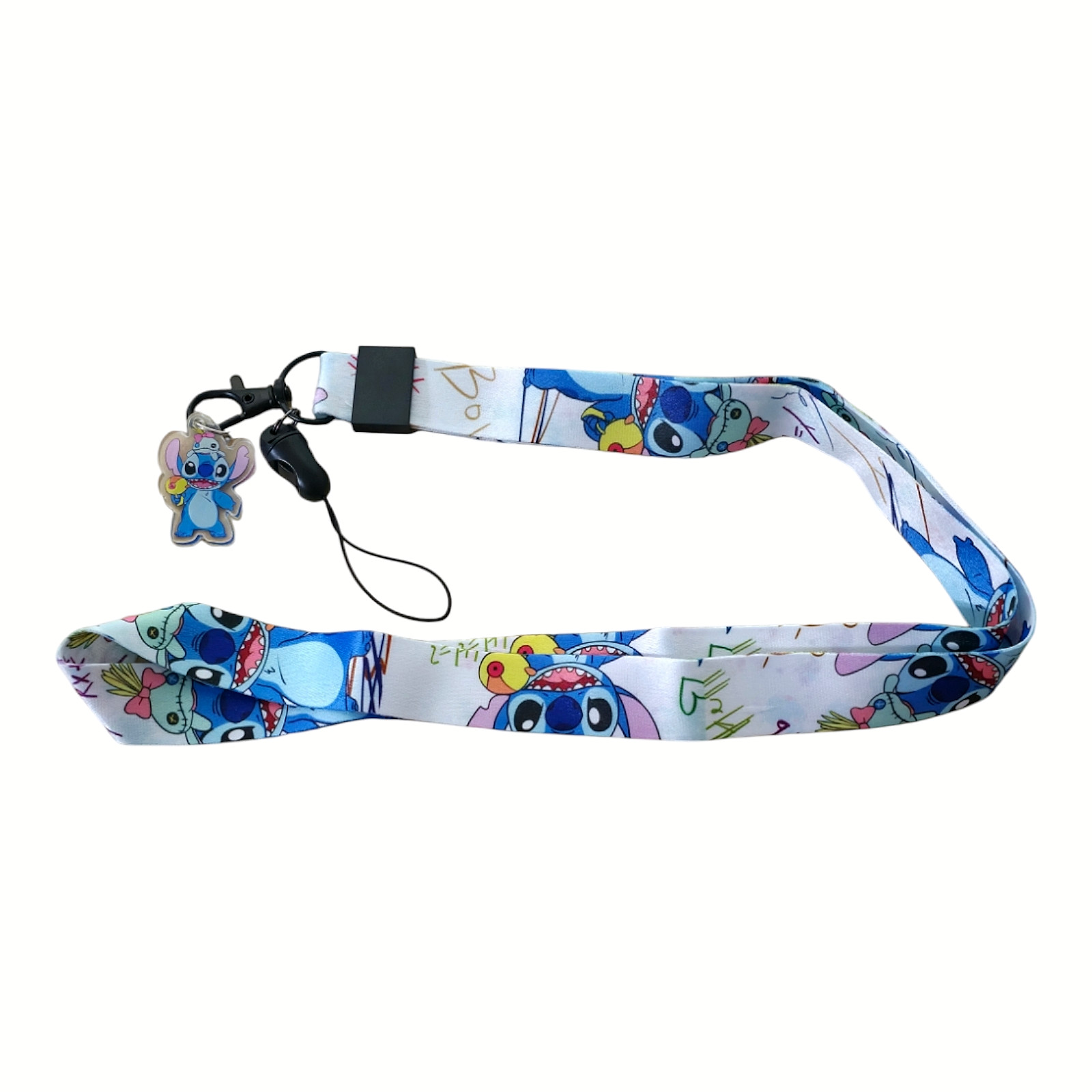 Disney Lilo & Stitch Cartoon Character Light Colors Lanyard ID Badge Holder NEW
