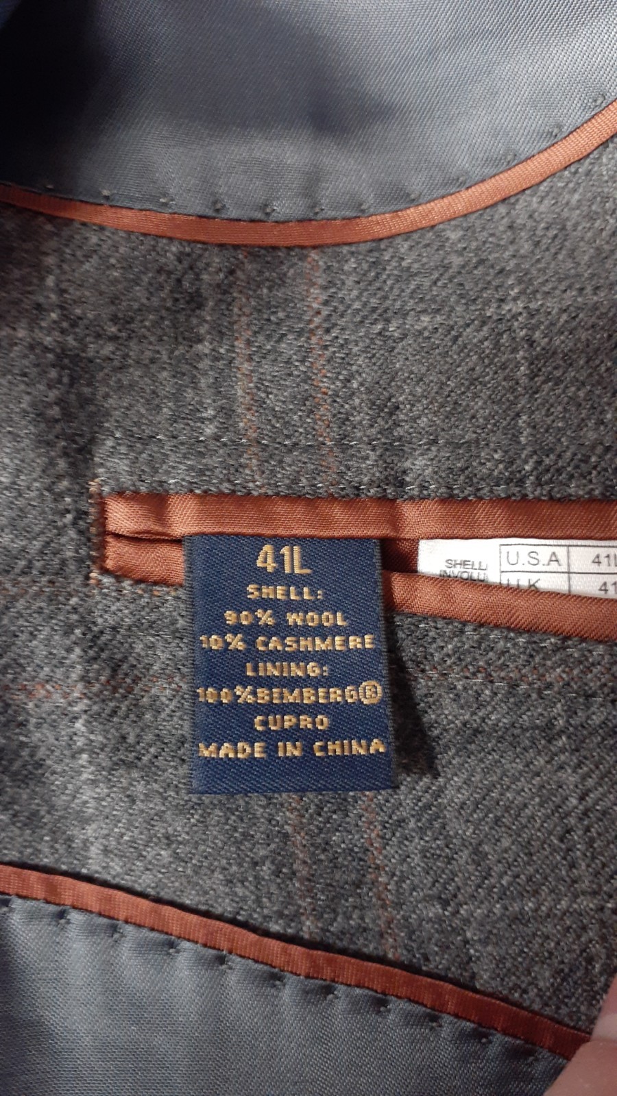Brooks Brothers Jacket Mens 40 41 Long Wool Cashmere E Thomas Blazer Sport Coat