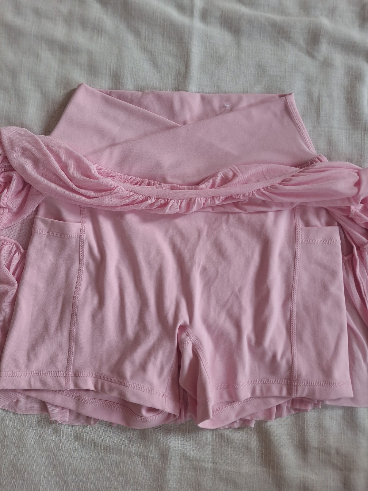 Blogilates Women’s XS Pink Pull-On Athletic Dance Skort with Pockets