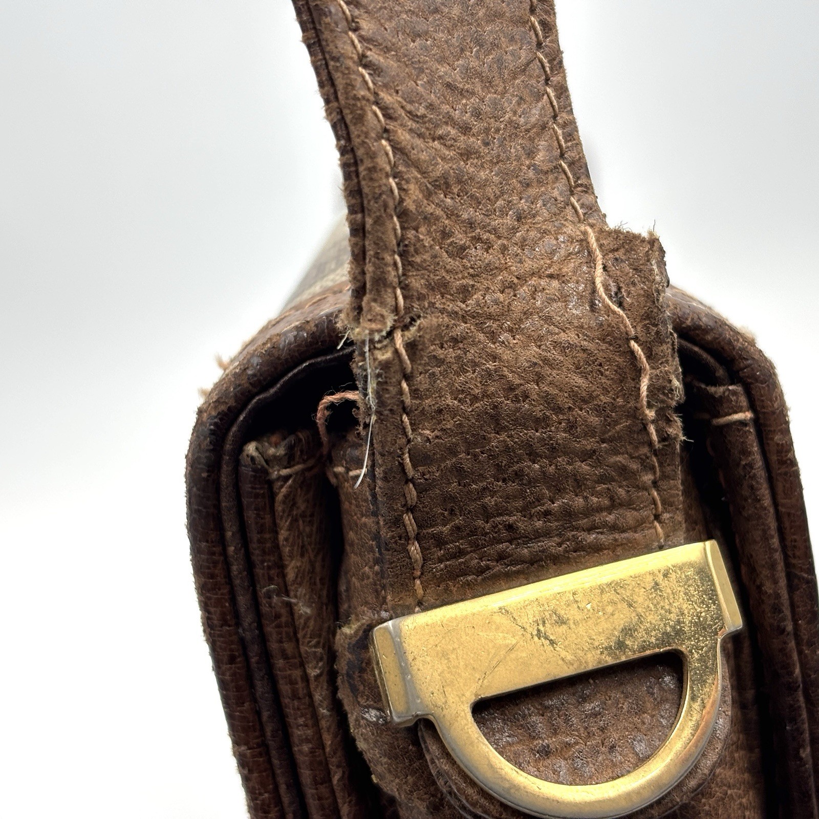 Vintage Gucci Shoulder Bag purse Sherry GG Supreme PVC Leather Brown Authentic