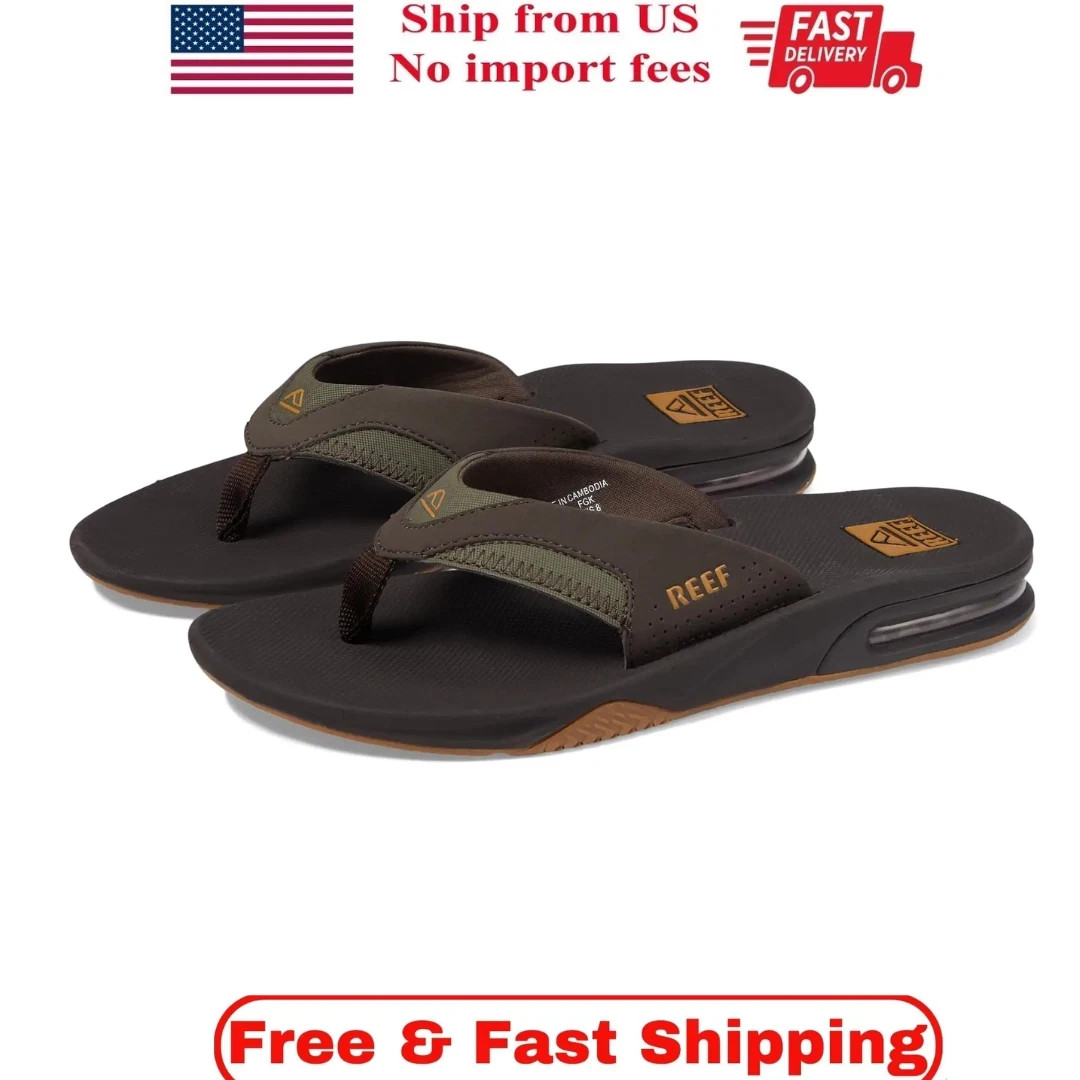 Reef Men’s Fanning Flip Flop, Brown/Gum