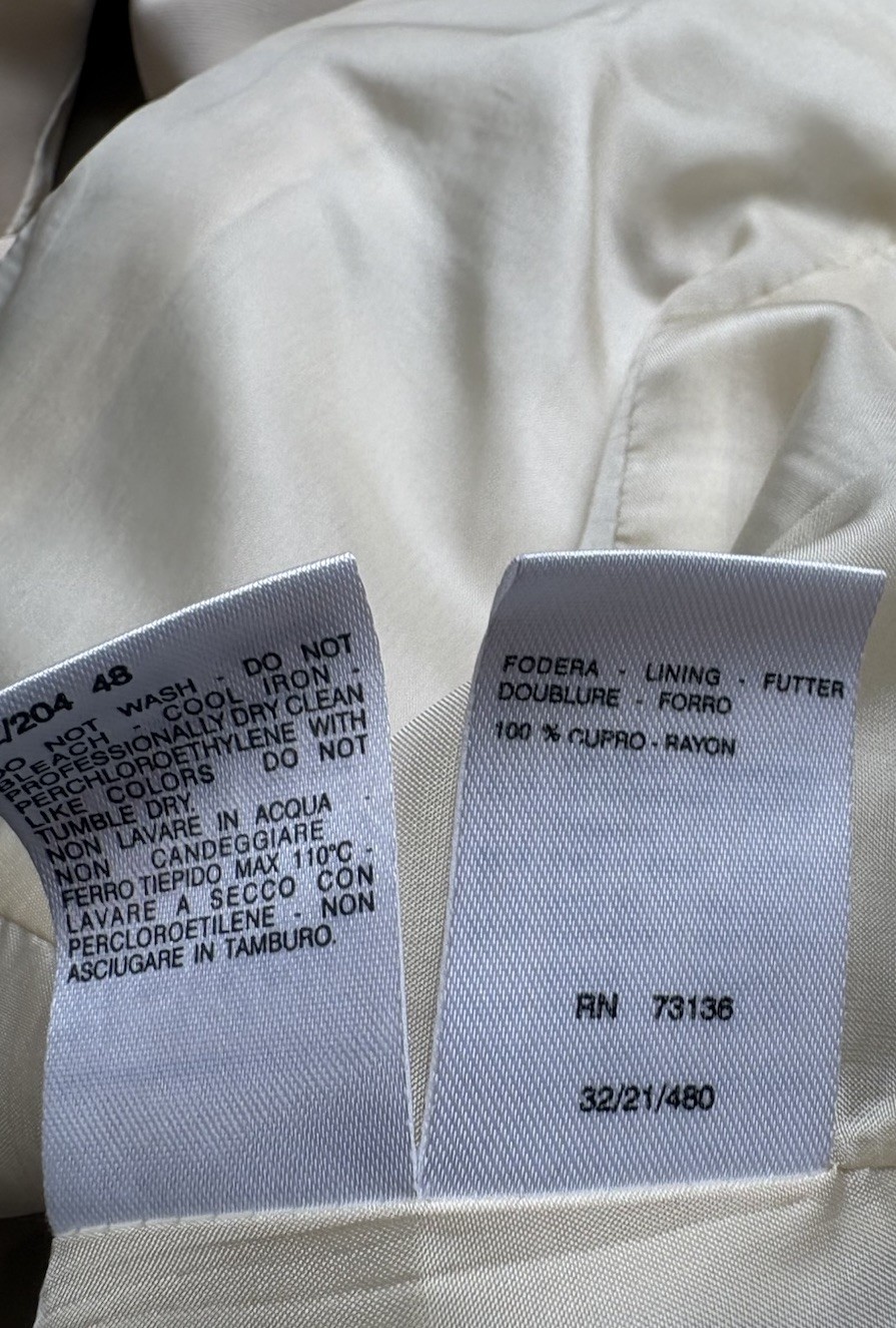 Max Mara One Button Jacket Crème Vintage