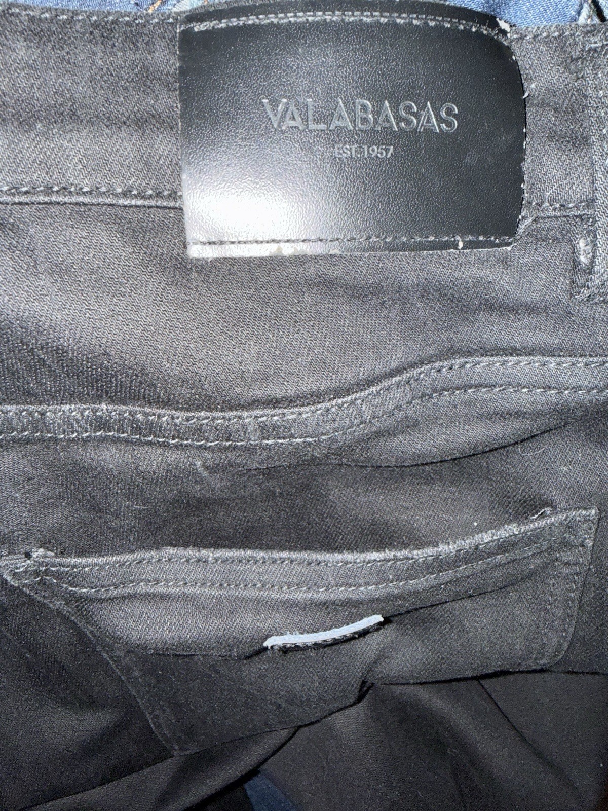 Valabasas Black Cargo Jeans Size 34 | Multi Pocket Designer Denim | Frayed Hem