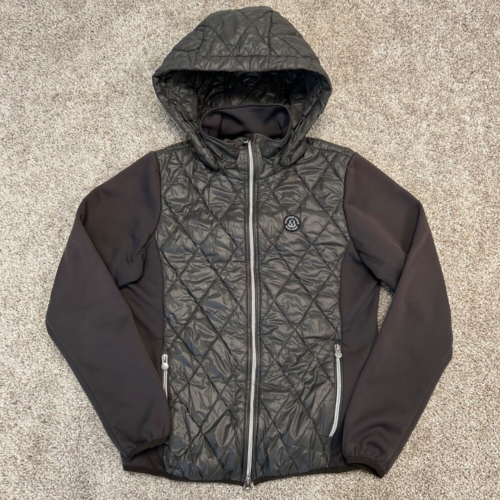 Mountain Horse Cristal Hybrid Jacket Women Size Medium Gray Hooded Full Zip