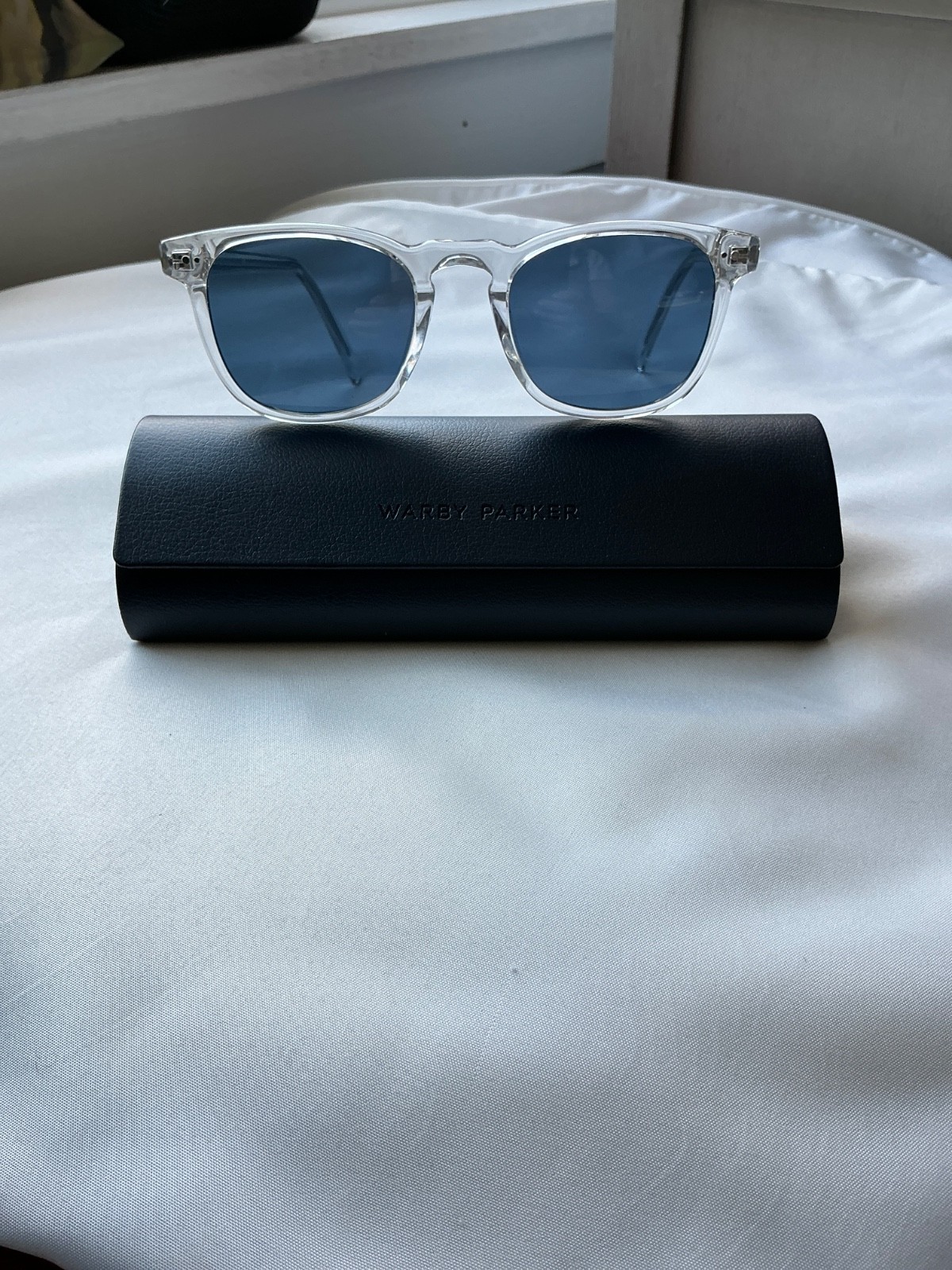 Warby Parker Elio Sunglasses In Crystal Frame