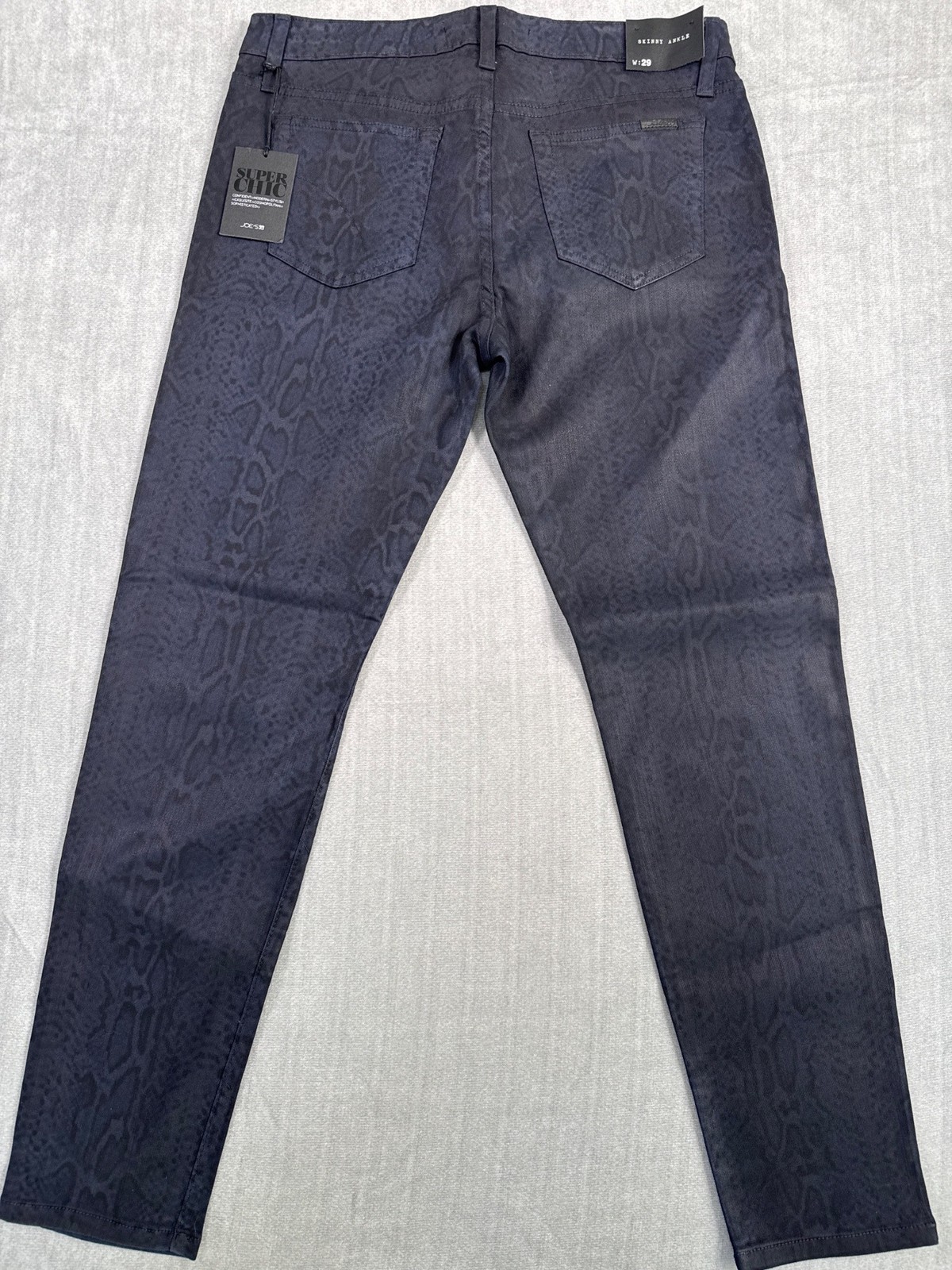JoeS5B Super Chic Skinny Ankle Denim Pants Midnight Blue W29 Snake Casual Retro