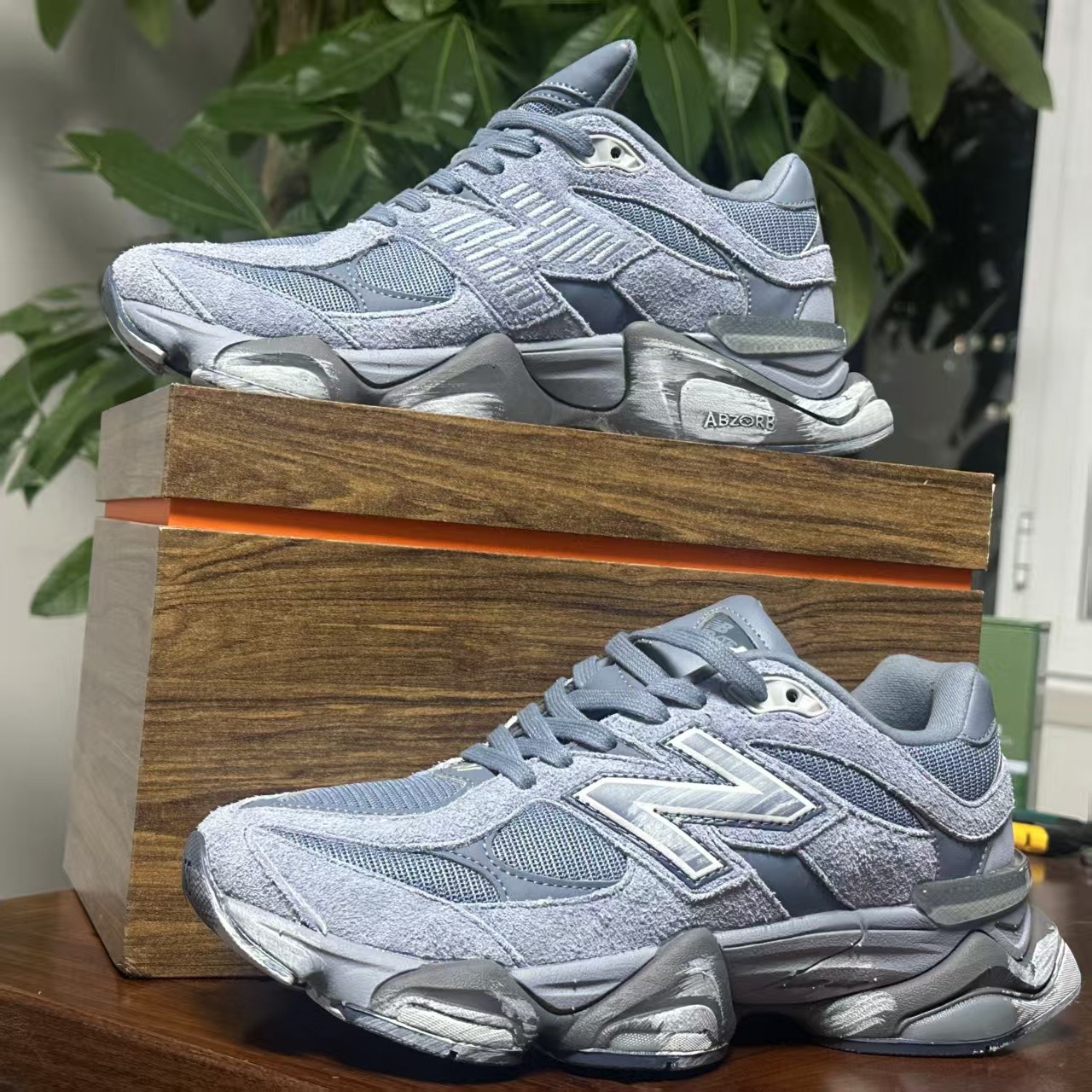 U9060BPM-New Balance 9060 Arctic Grey Sport Men’s Running Comfort Shoes –