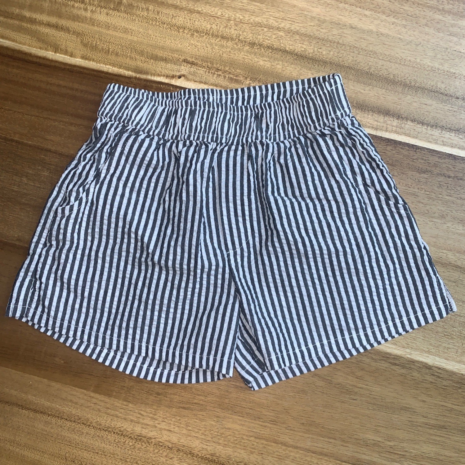 Art Class Kids Girls Cotton Striped Seersucker Shorts Elastic Waist Side Pockets