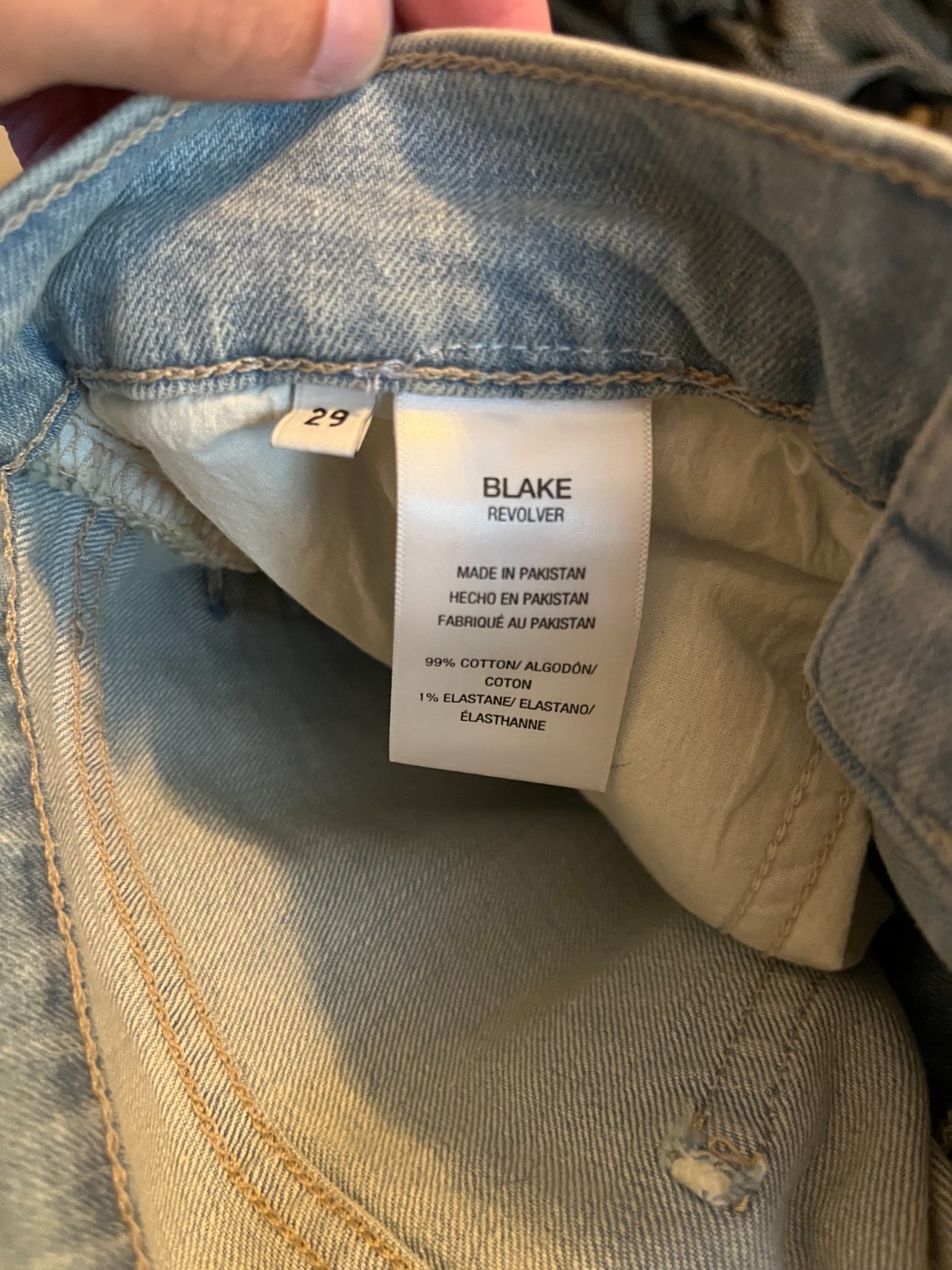 Hudson Mens Blake Slim Straight Denim Light Blue Jeans Size 29 X 32