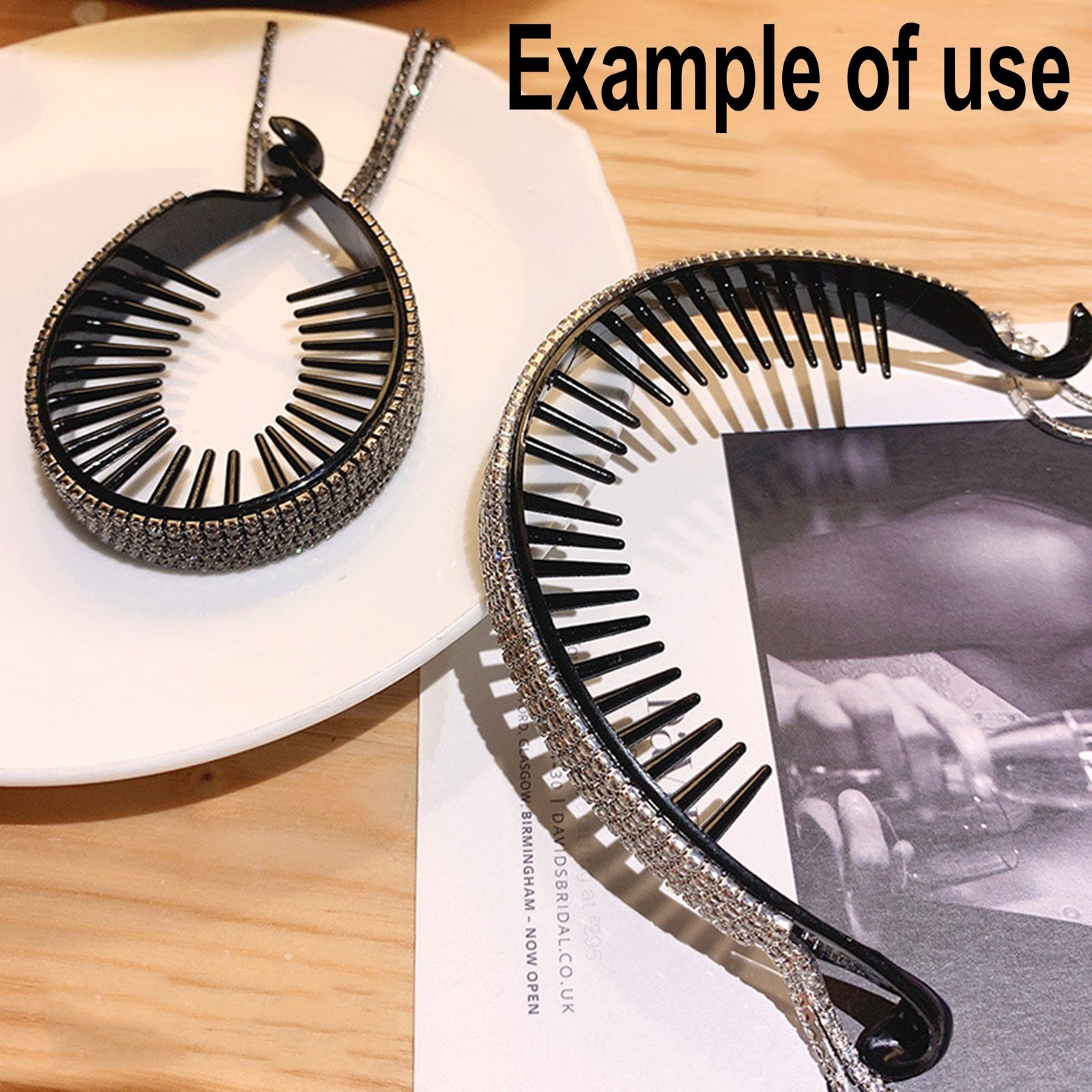 10 Pcs Black Plastic Large Twisted Ponytail Clip Holder Hair Claw 98mm Styling