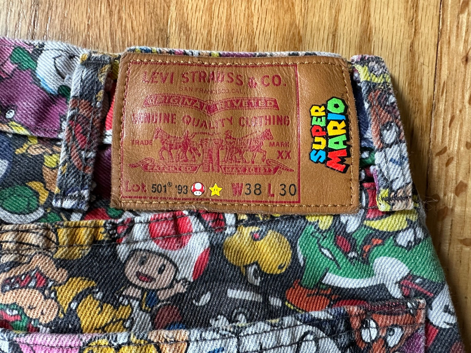 501 LEVI’S, SUPER MARIO, vintage jeans, men or women size W38 L30