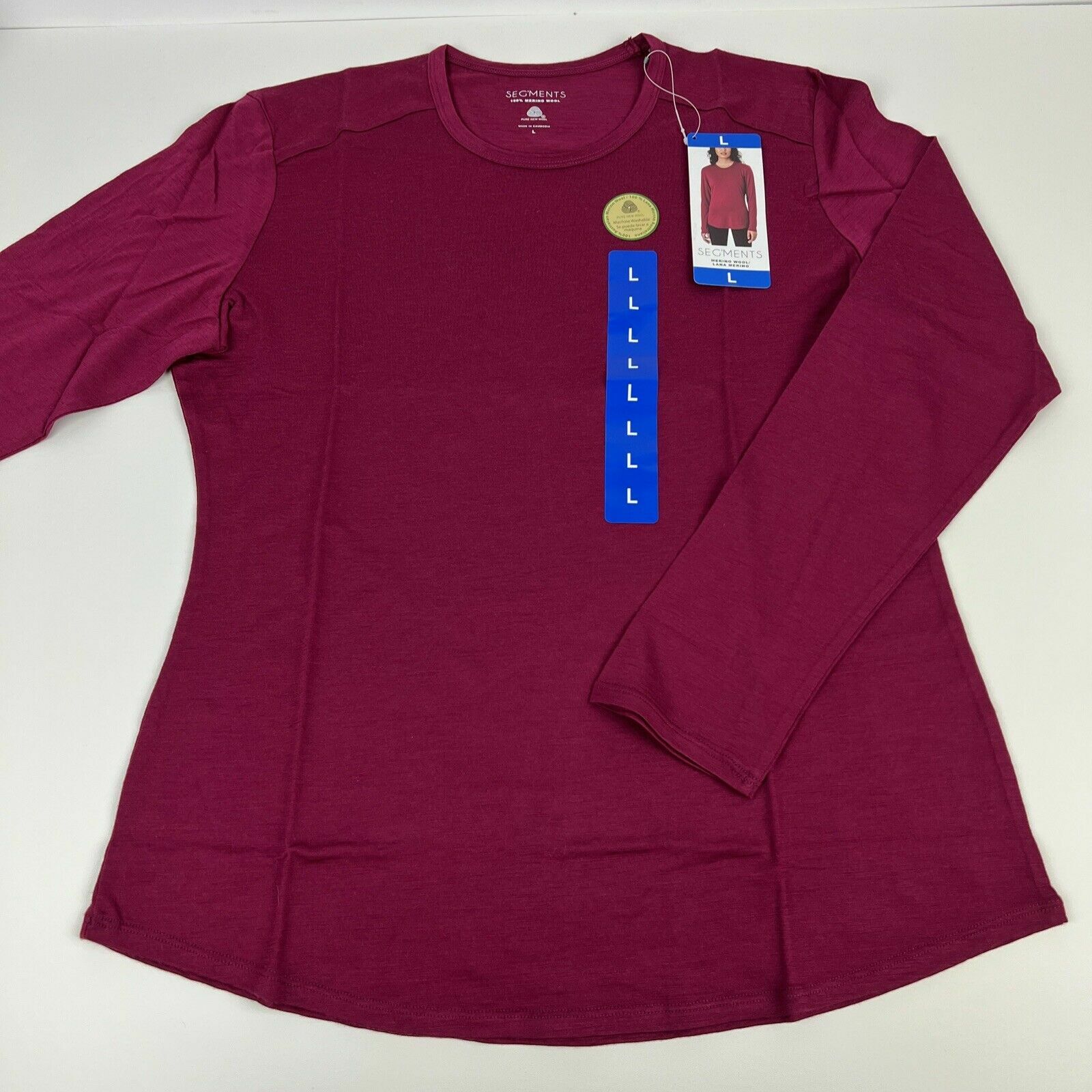 Seg’ments Women’s Merino Wool Long Sleeve Top Tee Base Layer Shirt