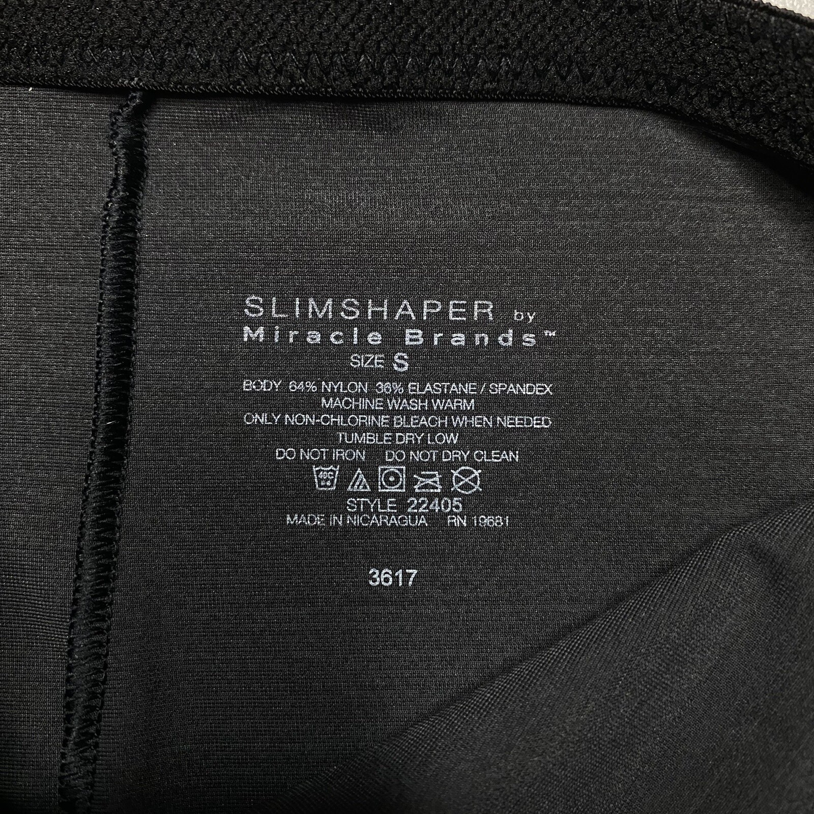 Slimshaper by Miracle Brands sz S Black Hi Waist Brief Extra Firm Sleek NEW