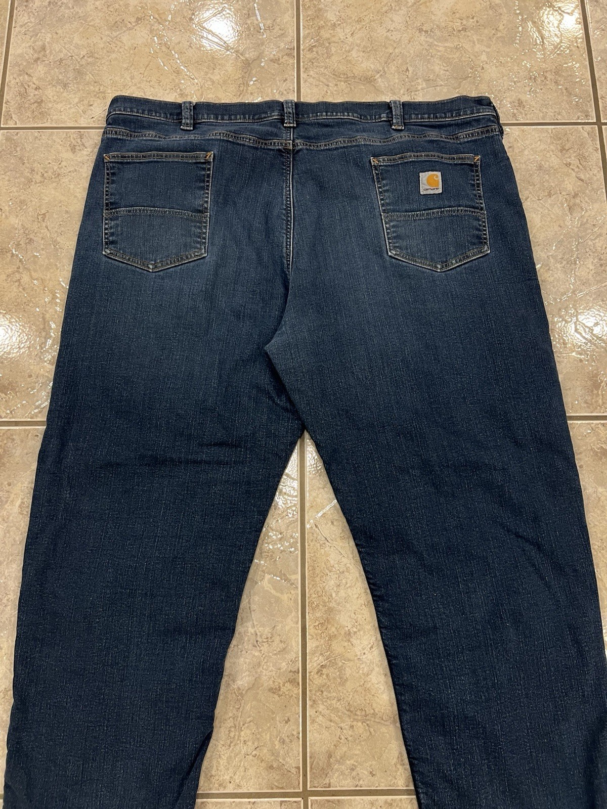Mens 48X30 Carhartt 104939 Rugged Flex Relaxed Fit Fleece Lined 5 Pocket Jeans