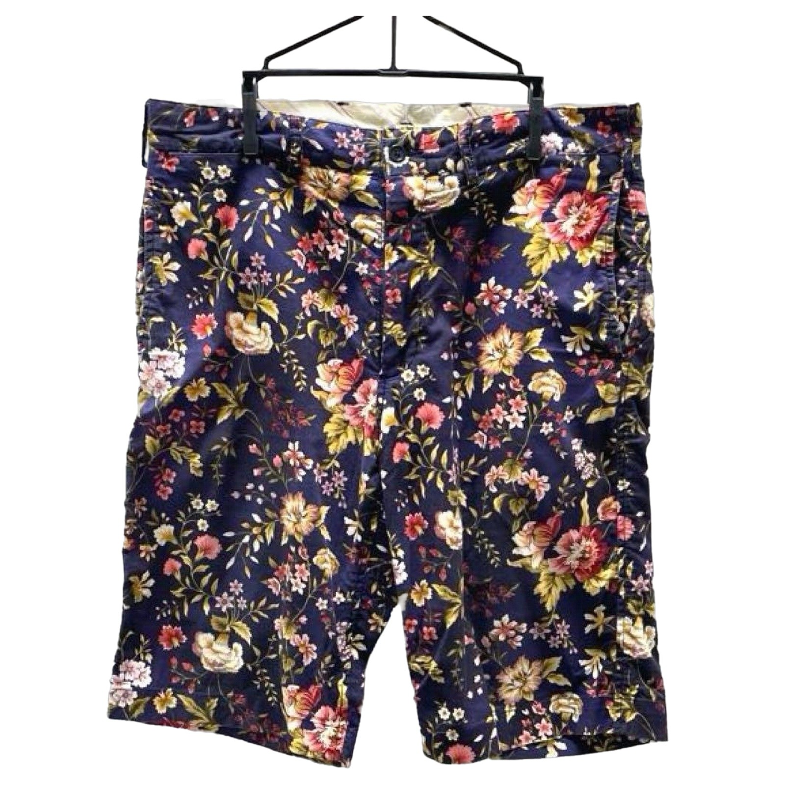 Engineered Garments Floral Cinch Back Shorts 32 Made in USA Botanical F/S