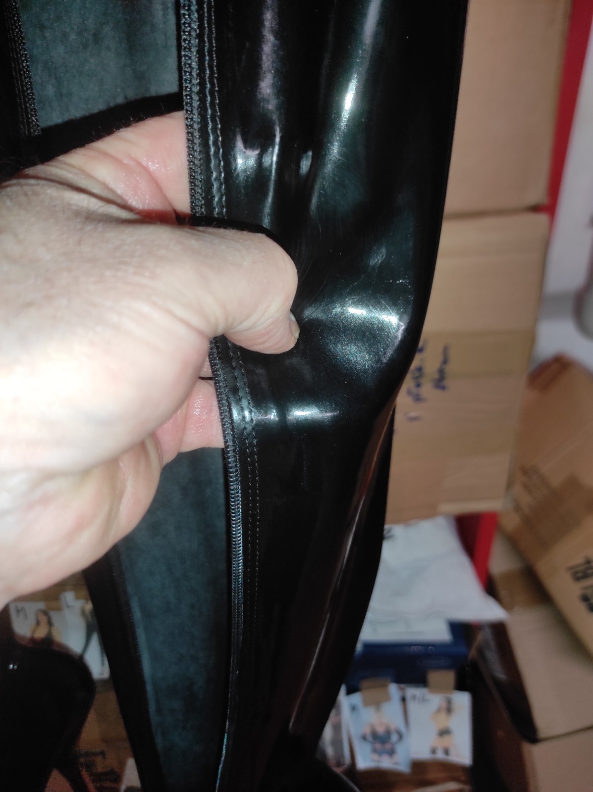 Rubber boots over the knee heel 20 cm platform 8 cm 37 38 39 40 41 42 43 44 45 46 47