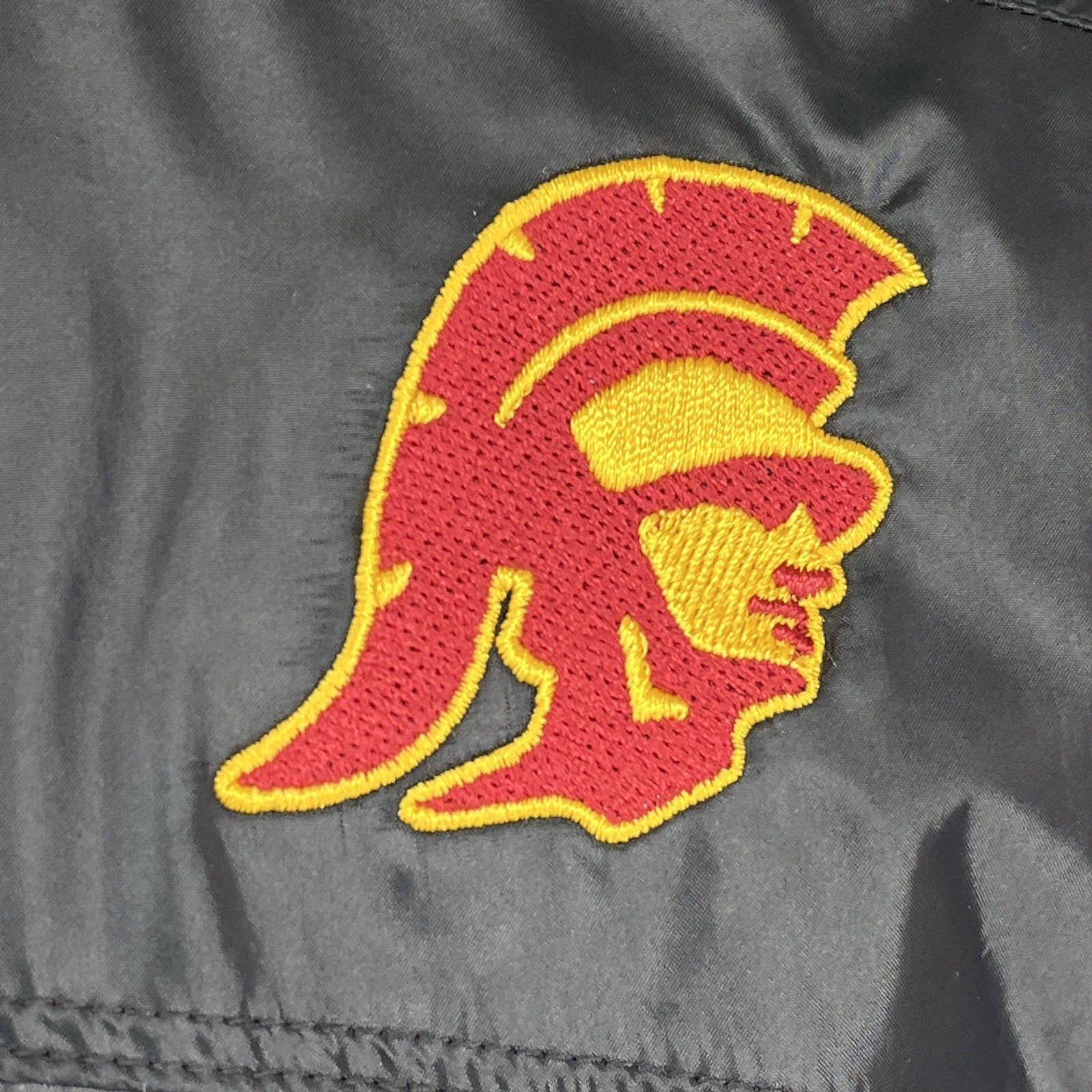 Columbia Flashback Windbreaker Womens M Black USC Trojans Hooded Jacket EUC
