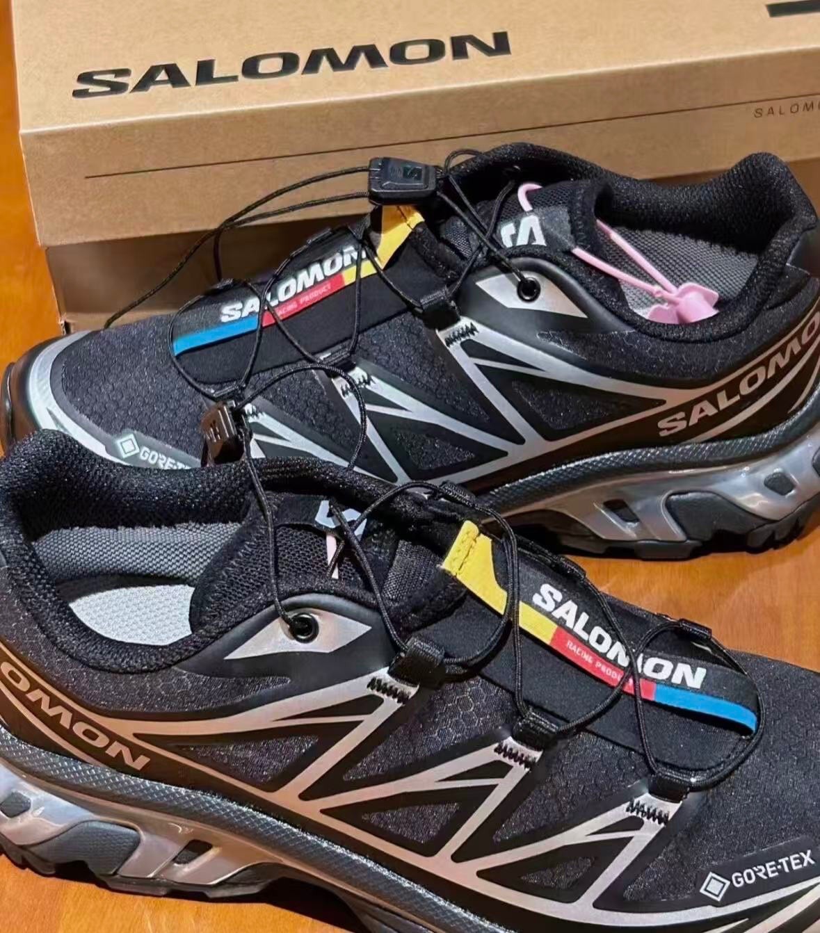 Salomon XT-6 Gore-Tex Waterproof Sneakers L47450600 Black Silver