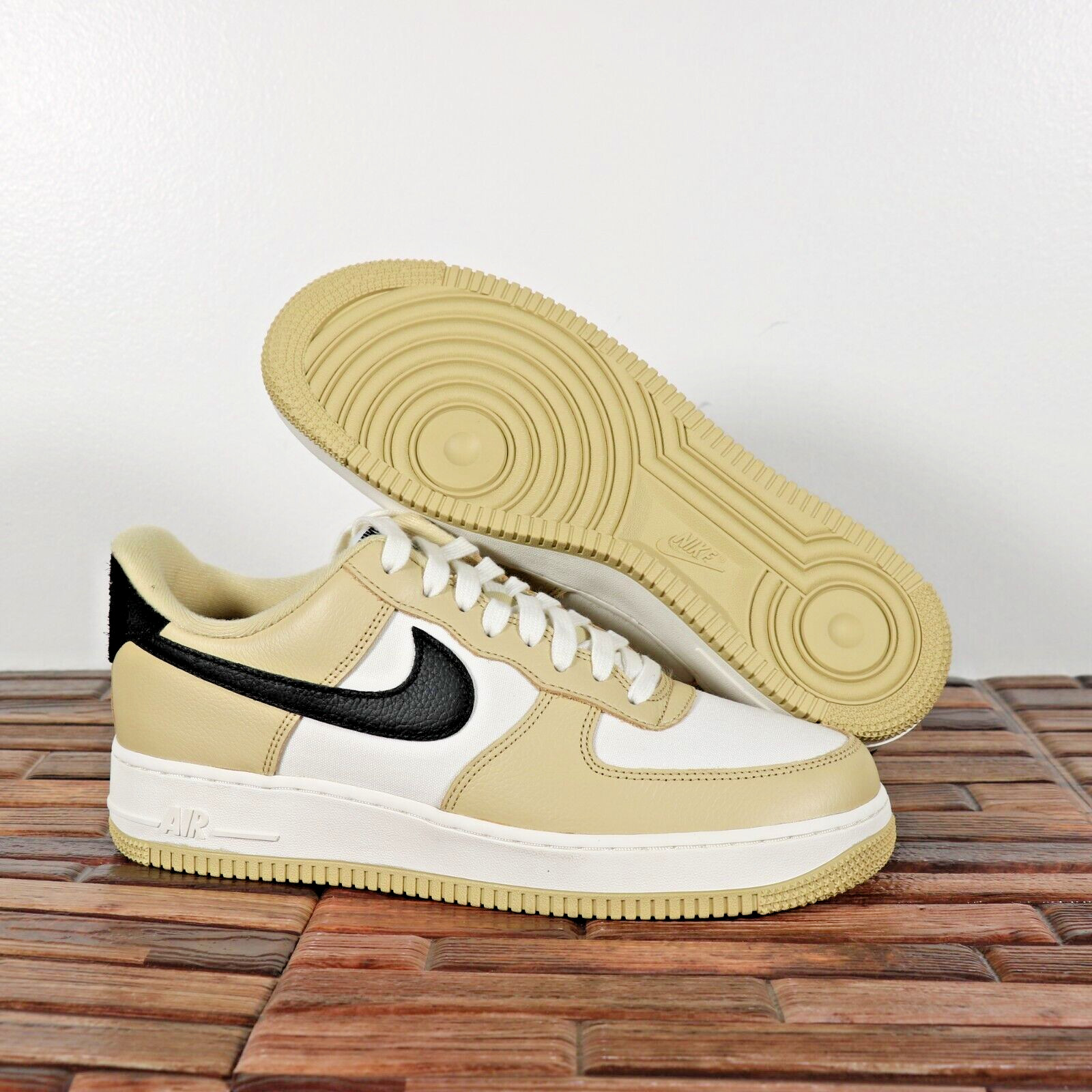 Nike Air Force 1 ’07 LX Shoes Team Gold Black Sail DV7186-700 Mens Size 9.5-10.5