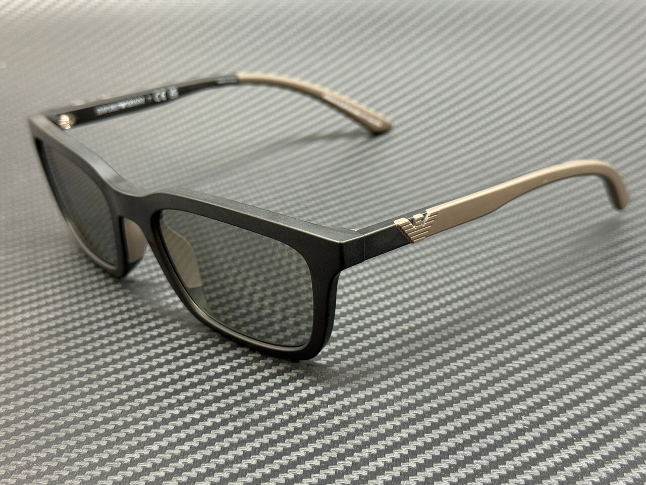 EMPORIO ARMANI EA4249U 50016G Matte Black Grey Mirror Men’s 55 mm Sunglasses