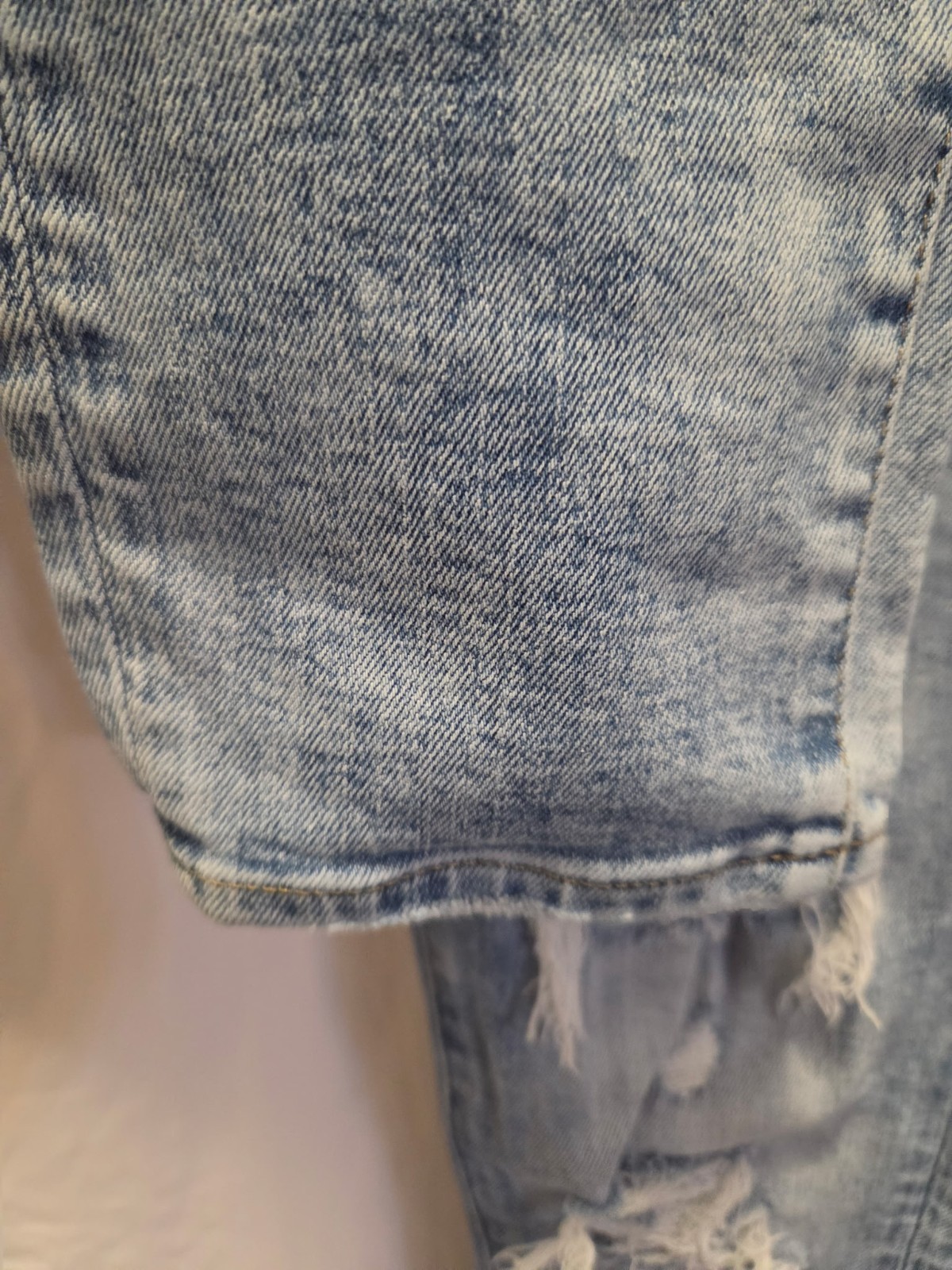 American Eagle AirFlex+ Men’s Blue Skinny Jeans Mid Rise Distressed