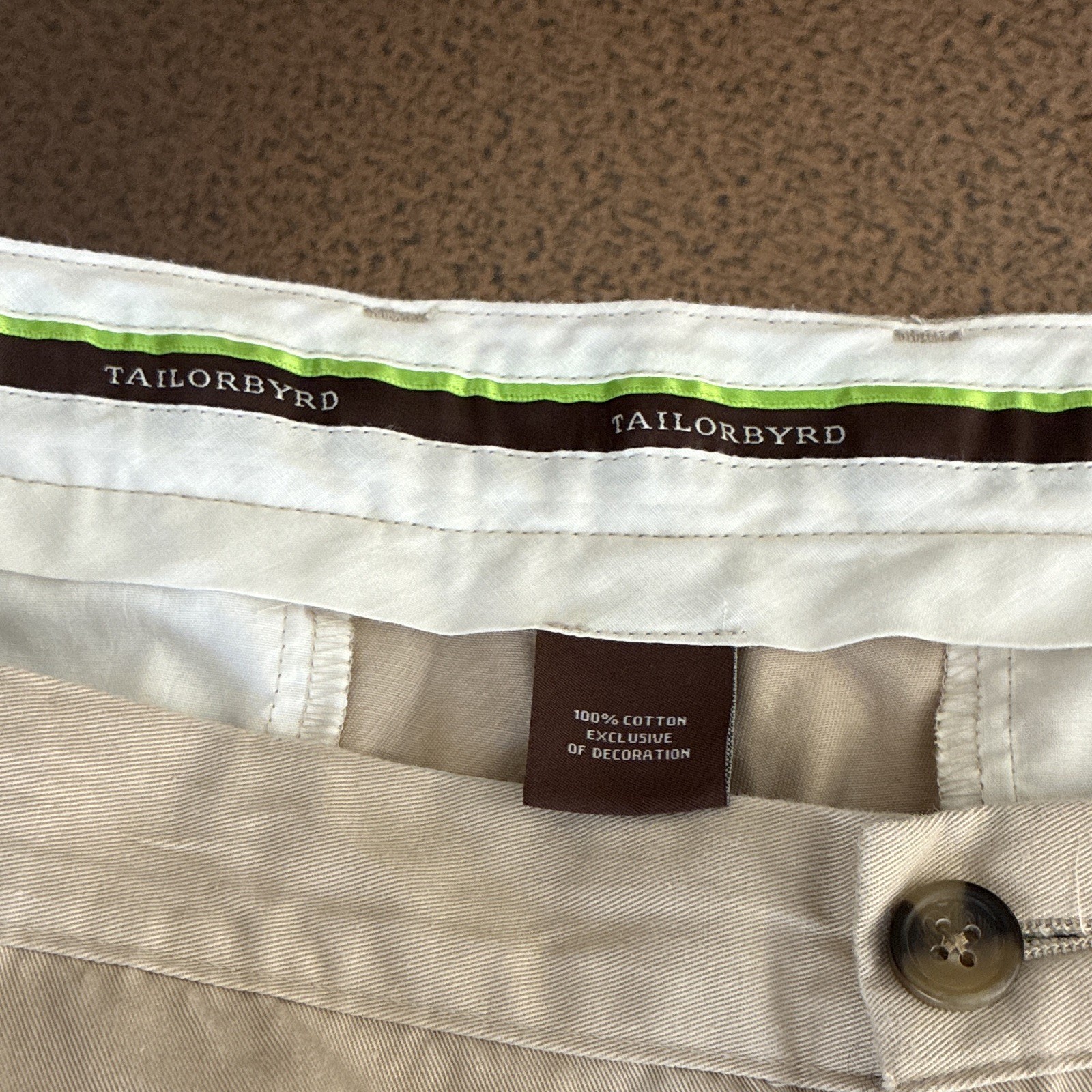 TailorByrd Men’s Beige Chino Shorts Flat Front Regular Fit Pockets 2 for 1