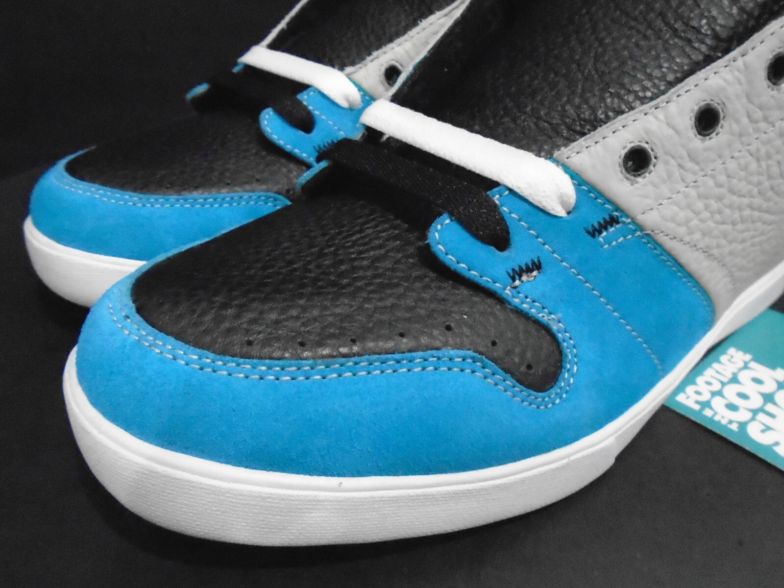 2007 DVS HUF 5 MID ORIGINAL INTENT TEAM SAMPLE BLUE LIGHT GREY BLACK WHITE 9.5