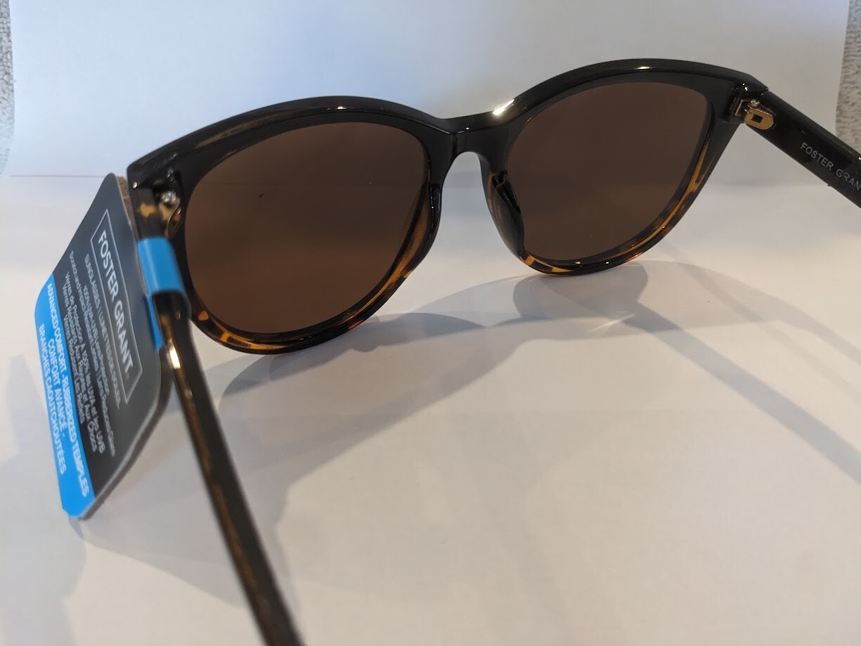 Foster Grant Brown Tortoise Advanced Comfort Sunglasses 100% UVA/UVB