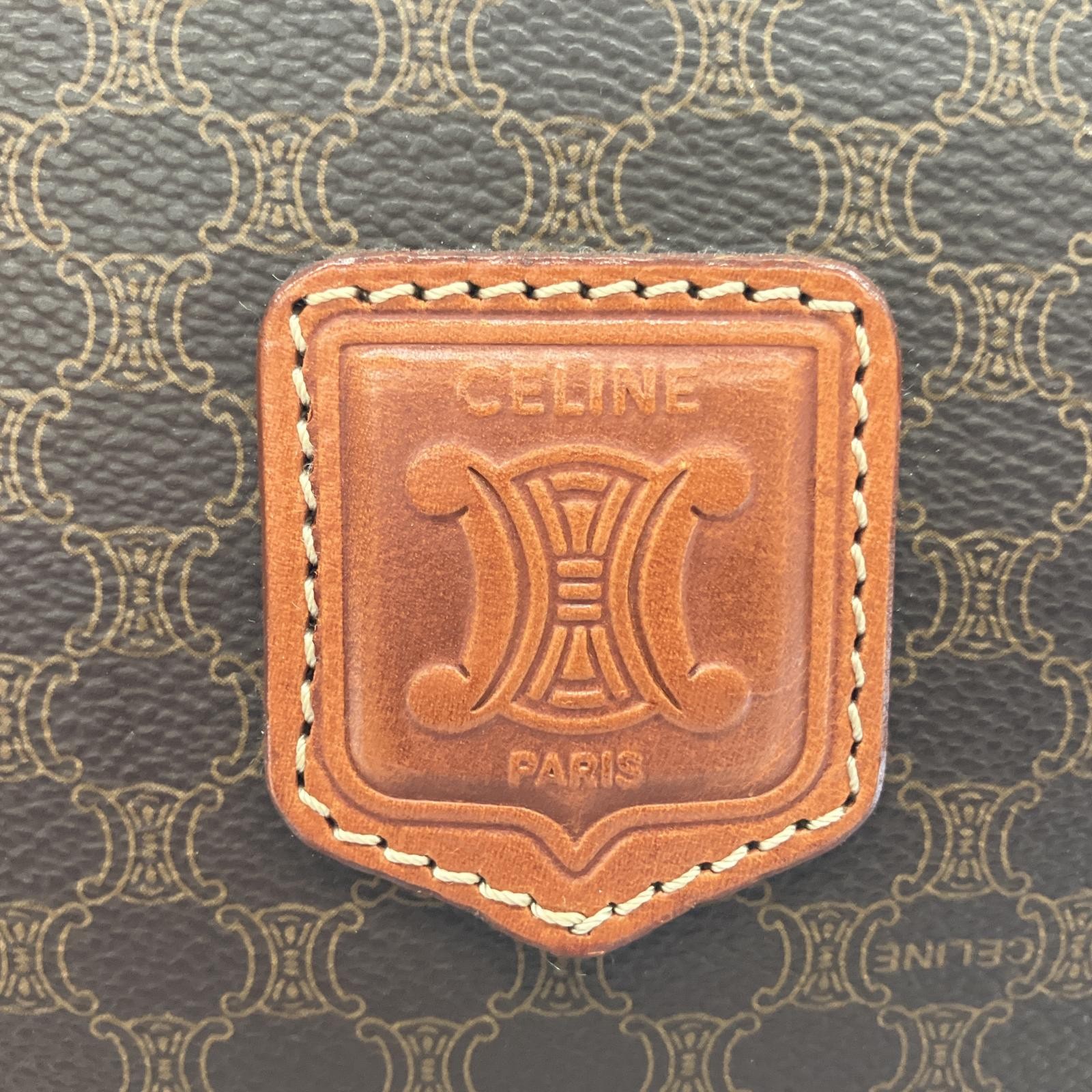 CELINE Tote Bag Macadam Pattern with internal peeling MC96 Brown