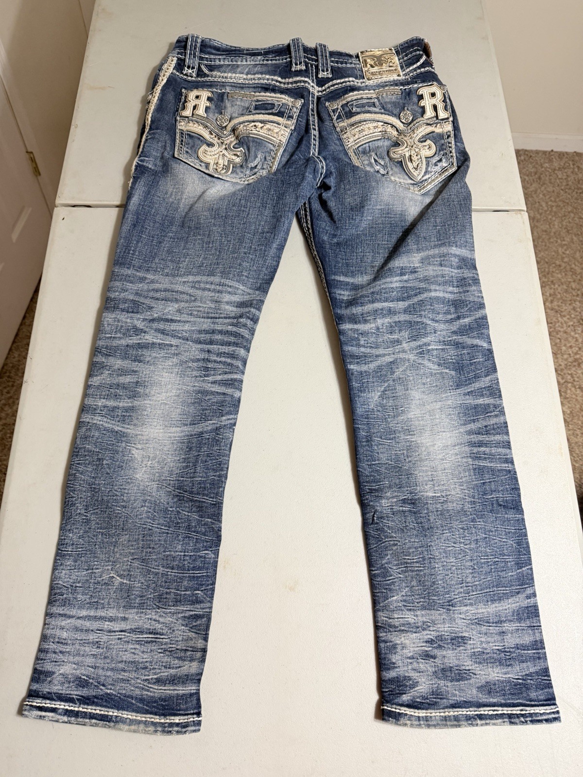 Rock Revival Bradlee Straight Jeans Medium Wash 6-Pocket 34×30