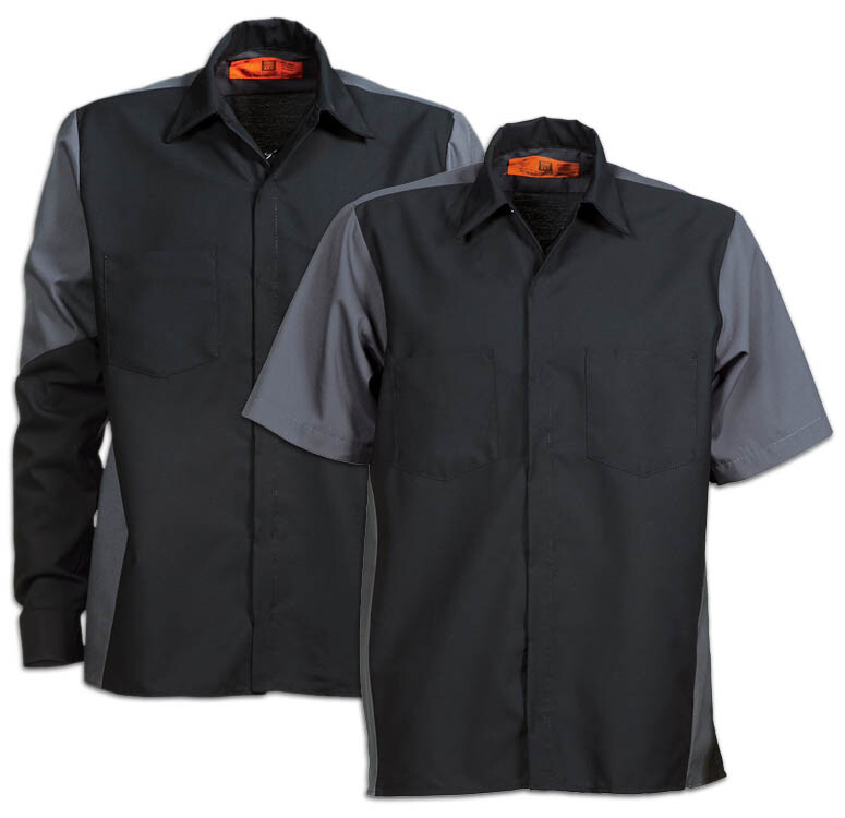 Mechanic Work Shirts Two Tone Motorsport 2 Pocket Industrial Uniform Clothes