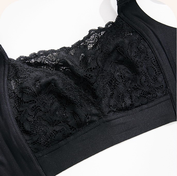 Women Bras Full coverage Wireless Seamless Floral Plus size Underwear 20791