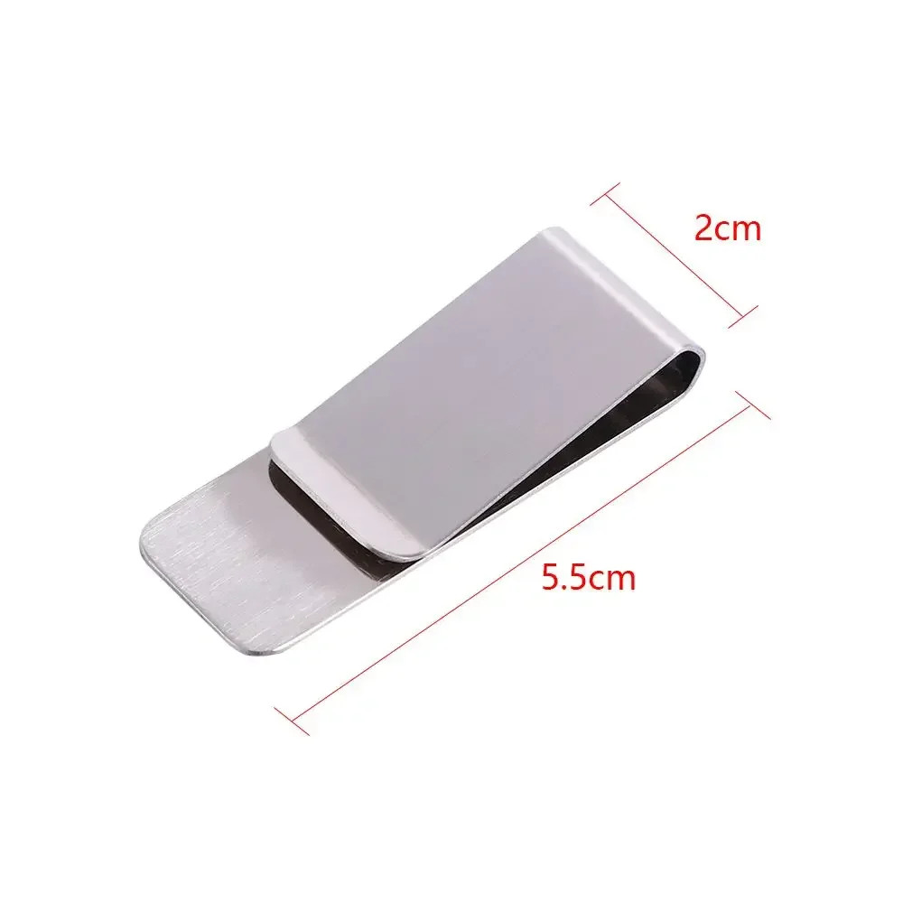 Stainless Steel Money Clip Silver Metal Pocket Holder Wallet Credit Card Holder