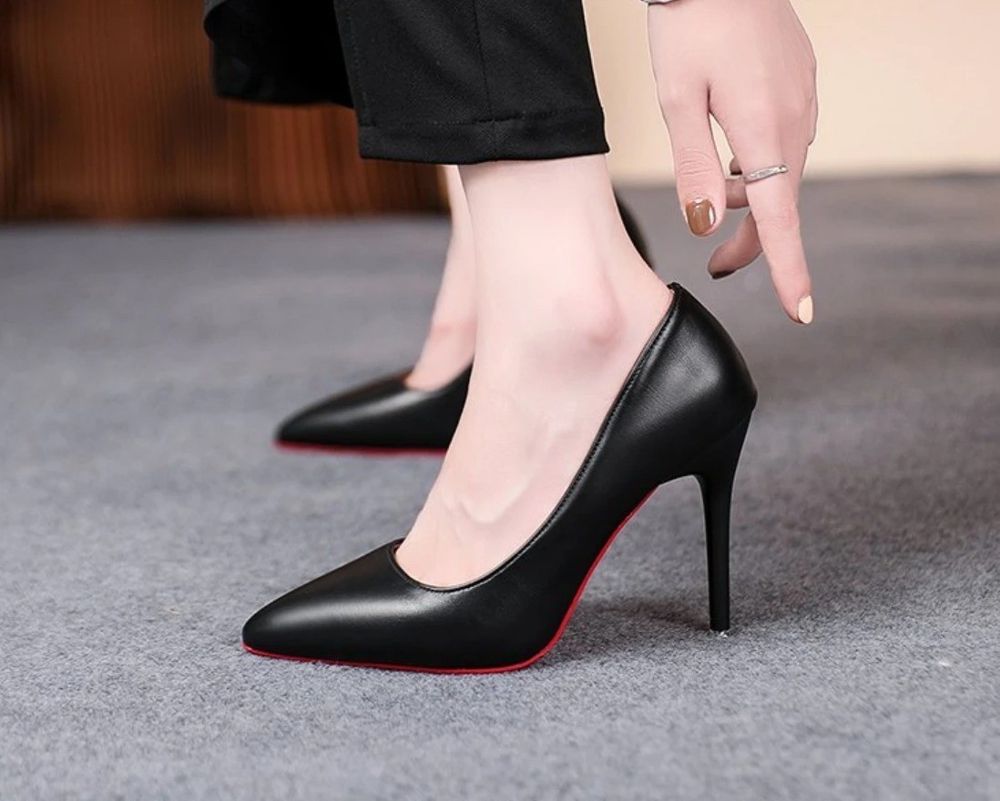 Women Pointed Toe Patent Leather High Heels Stiletto Party Dress Pumps Black